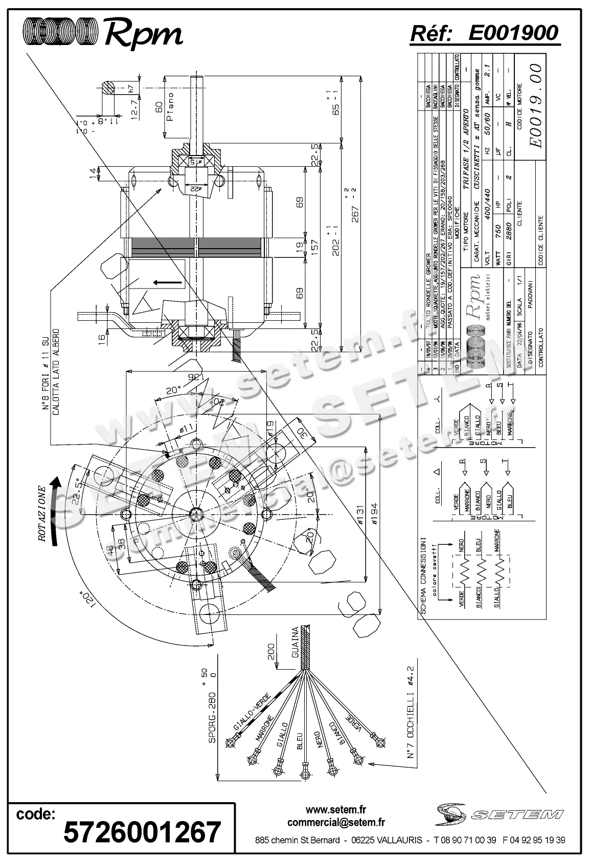 5726001267-MOTEUR RPM E001900