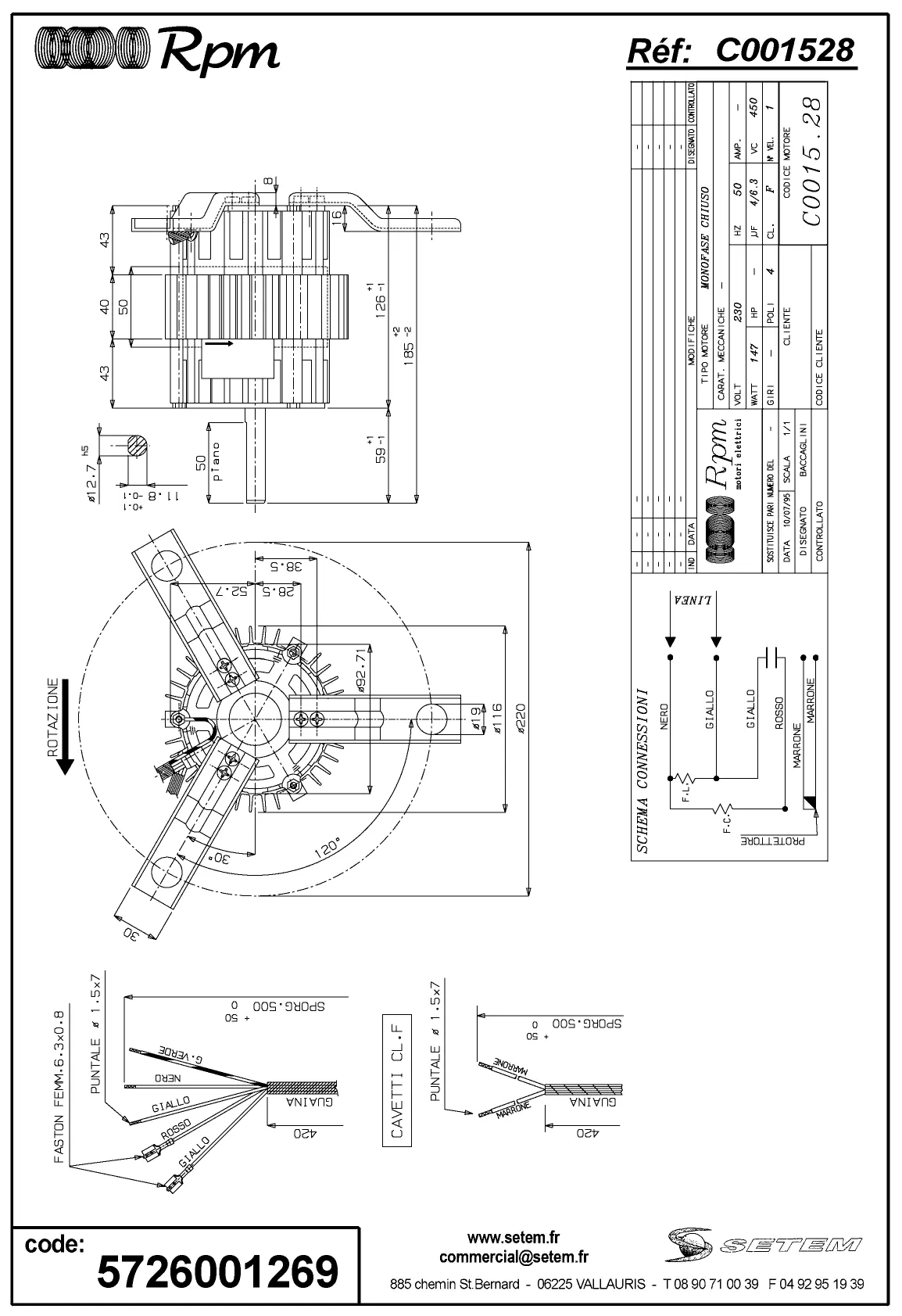 5726001269-MOTEUR RPM C001528
