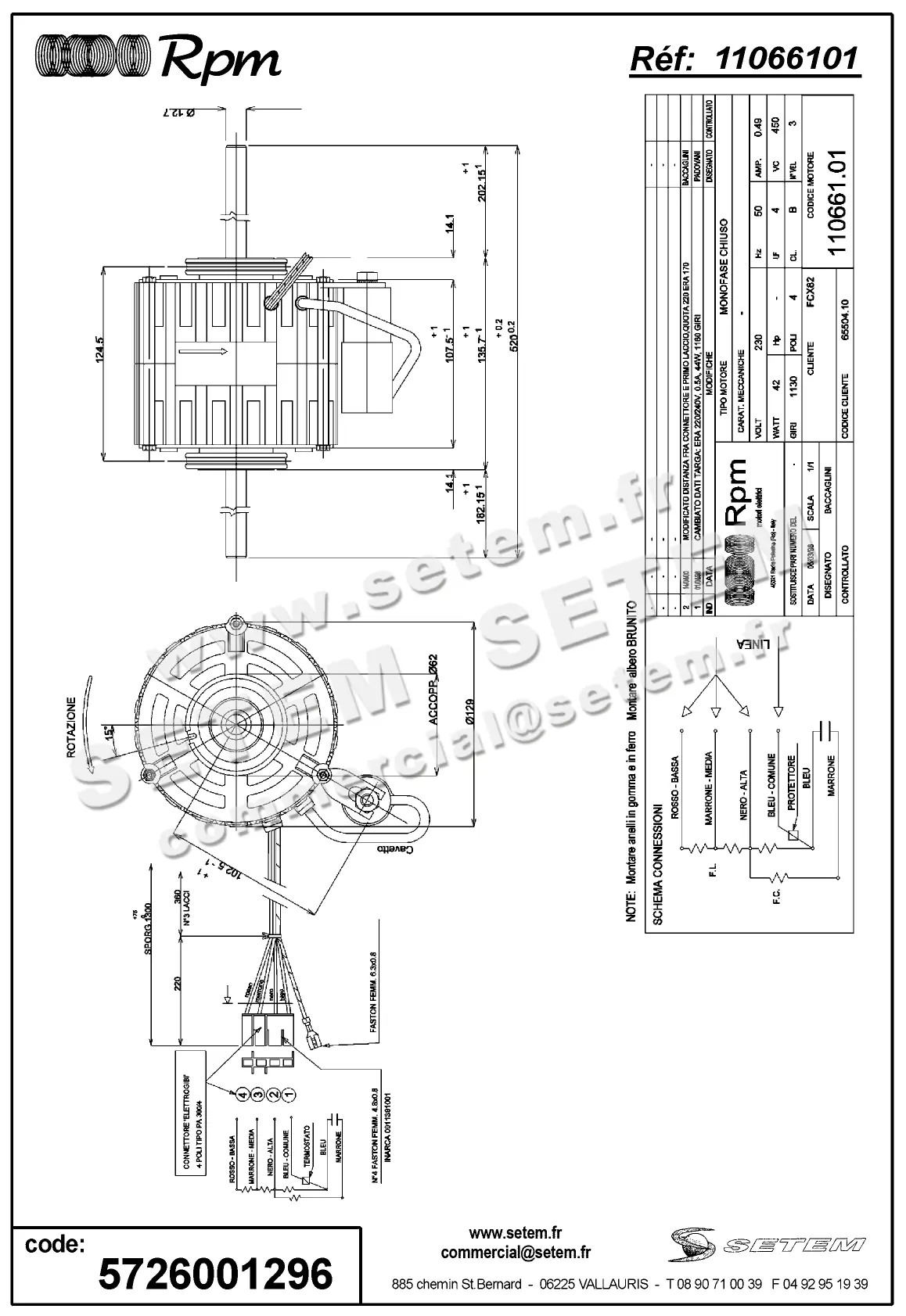 5726001296-MOTEUR RPM 11066101