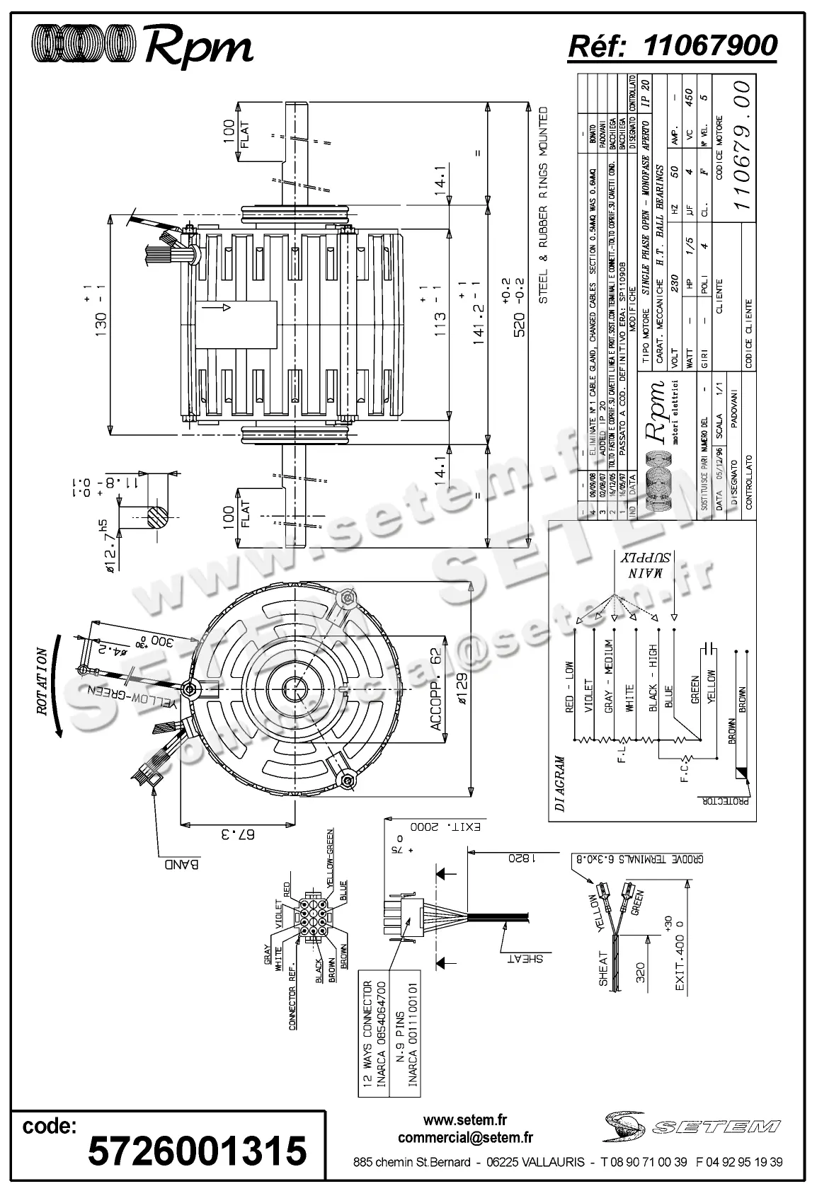 5726001315-MOTEUR RPM 11067900