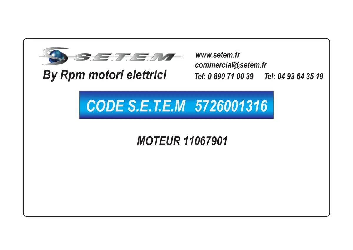5726001316-MOTEUR RPM 11067901 2