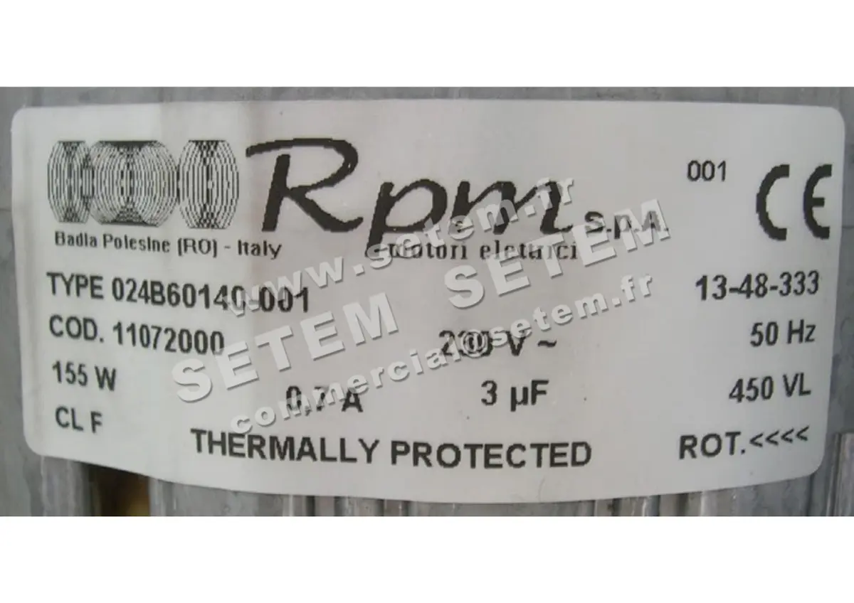 5726001360-MOTEUR RPM 11072000 "024B60140.001" 3