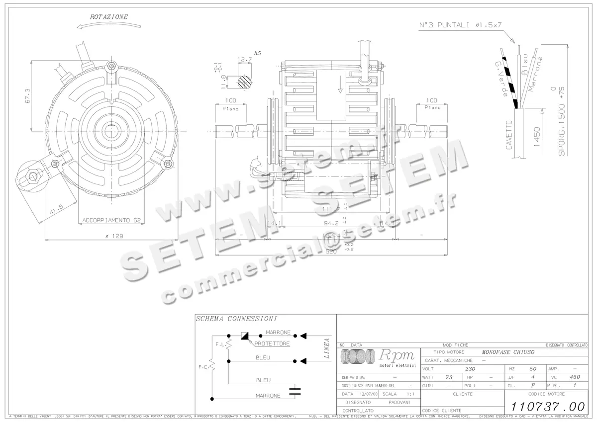 5726001377-MOTEUR RPM 11073700
