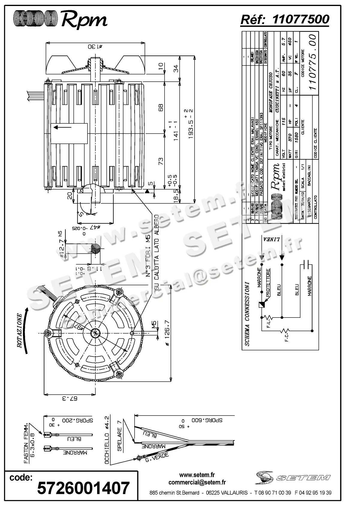 5726001407-MOTEUR RPM 11077500