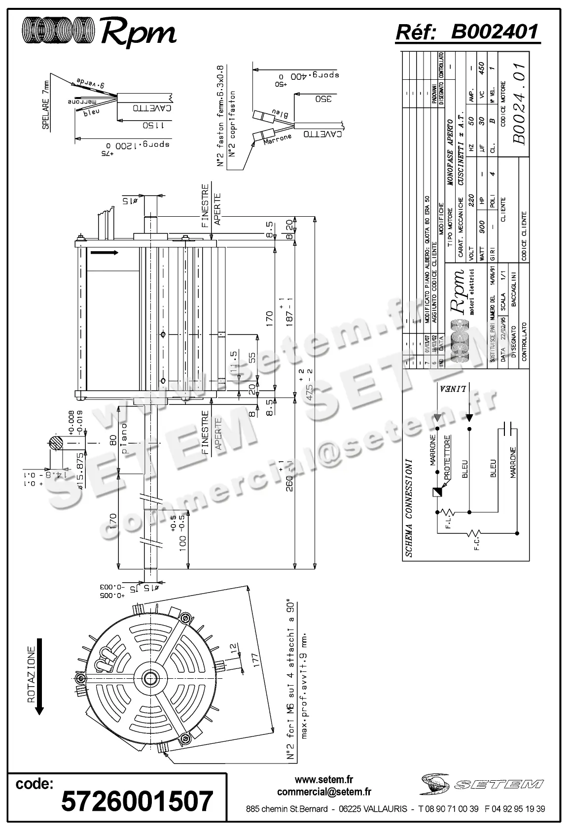 5726001507-MOTEUR RPM B002401 "130013"