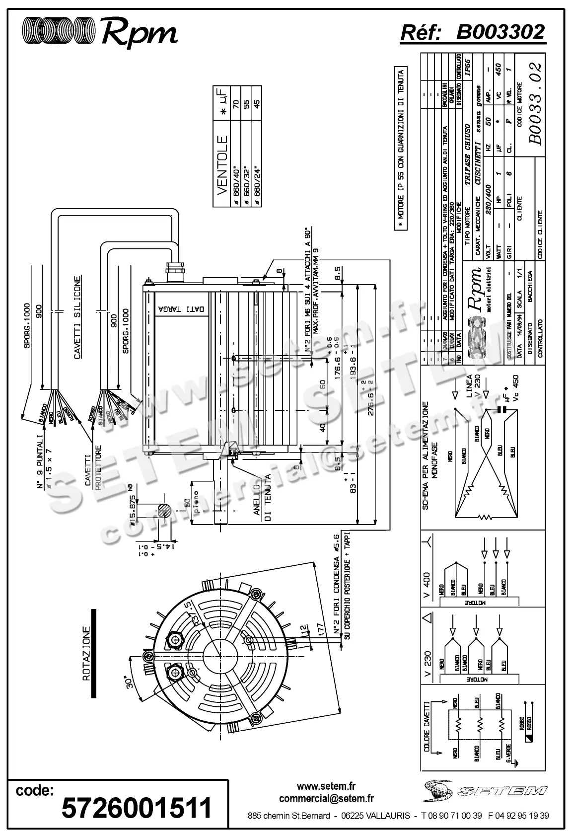 5726001511-MOTEUR RPM B003302 2