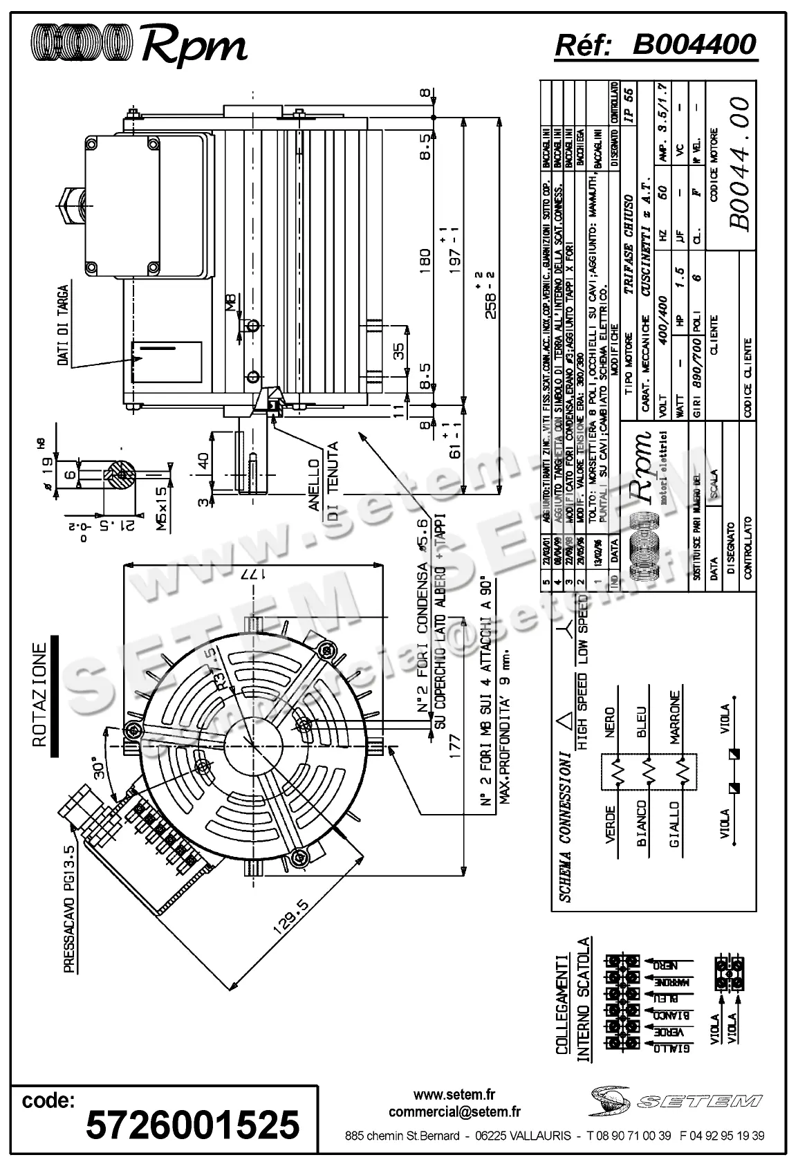 5726001525-MOTEUR RPM B004400