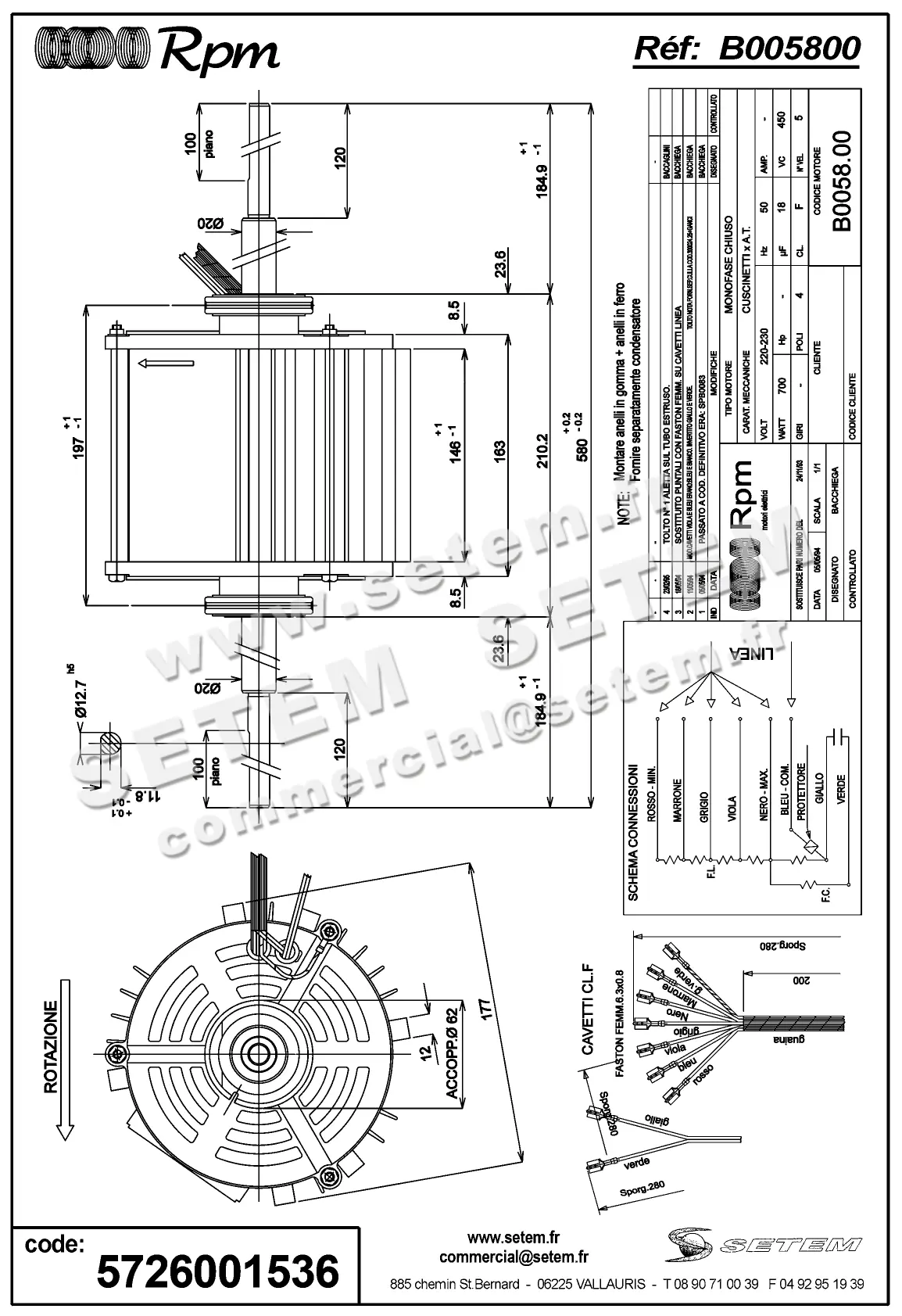 5726001536-MOTEUR RPM B005800