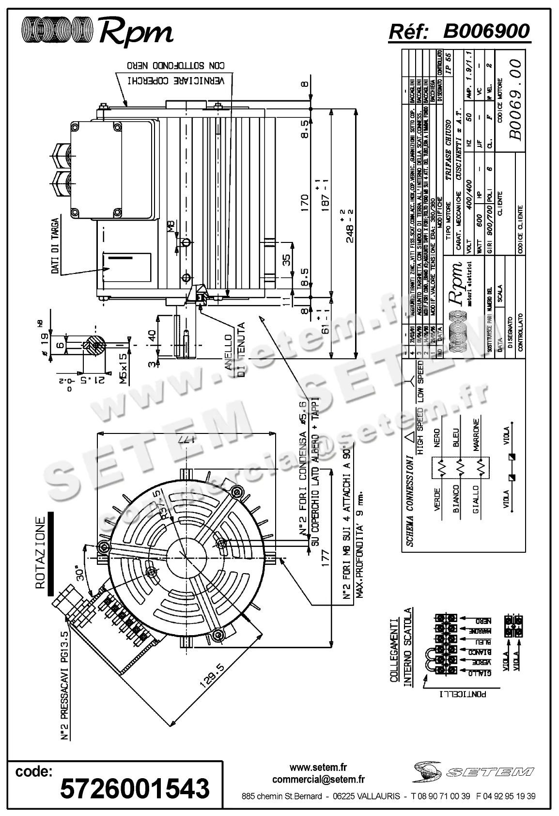 5726001543-MOTEUR RPM B006900