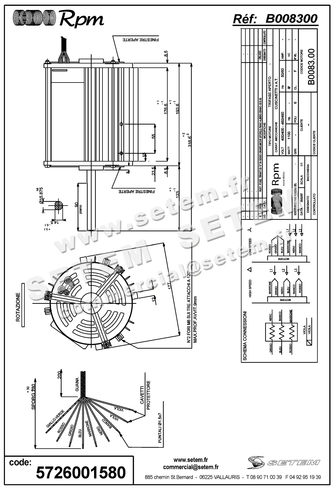 5726001580-MOTEUR RPM B008300 2