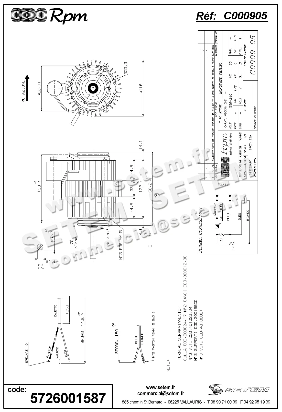 5726001587-MOTEUR RPM C000905
