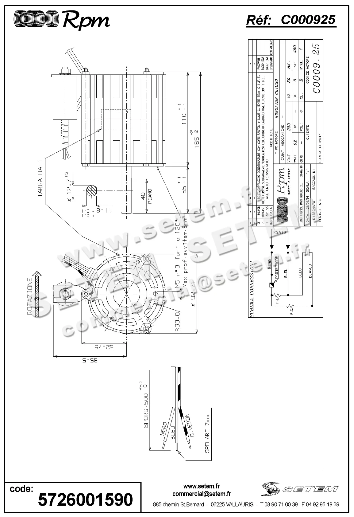 5726001590-MOTEUR RPM C000925
