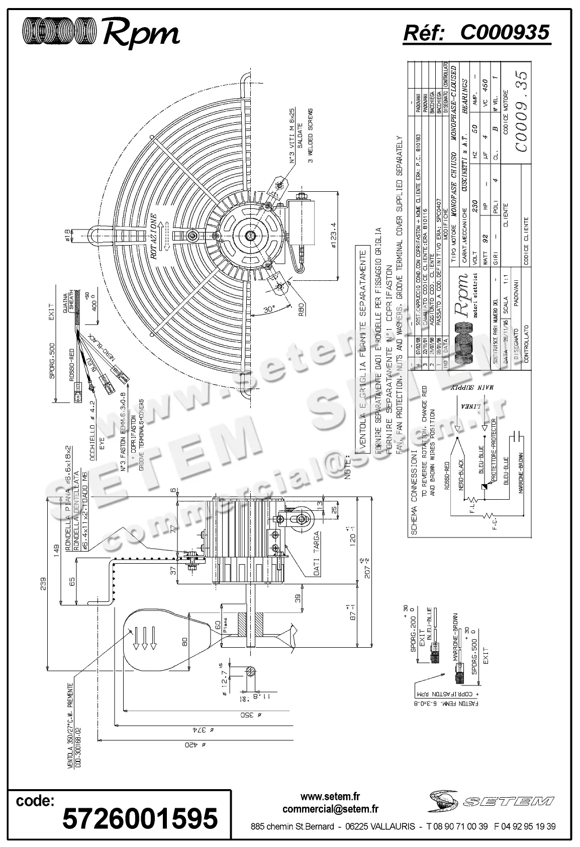 5726001595-MOTEUR RPM C000935