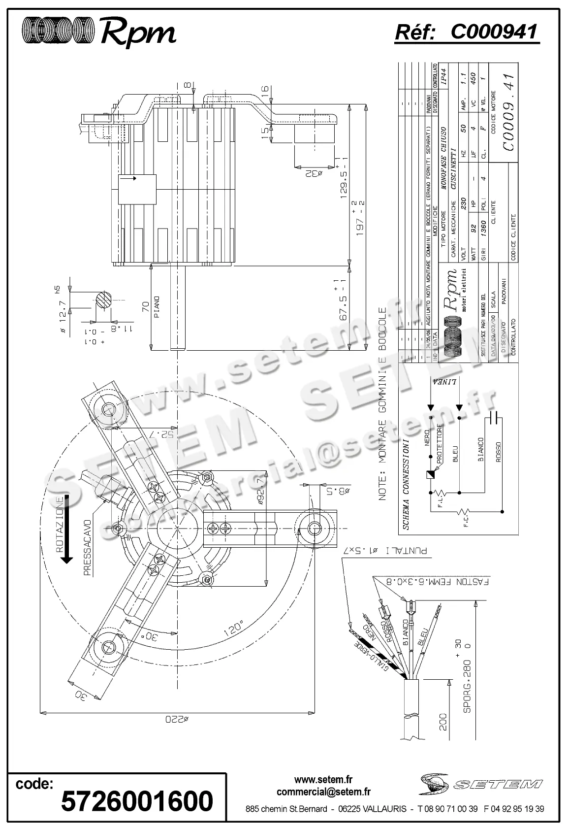 5726001600-MOTEUR RPM C000941