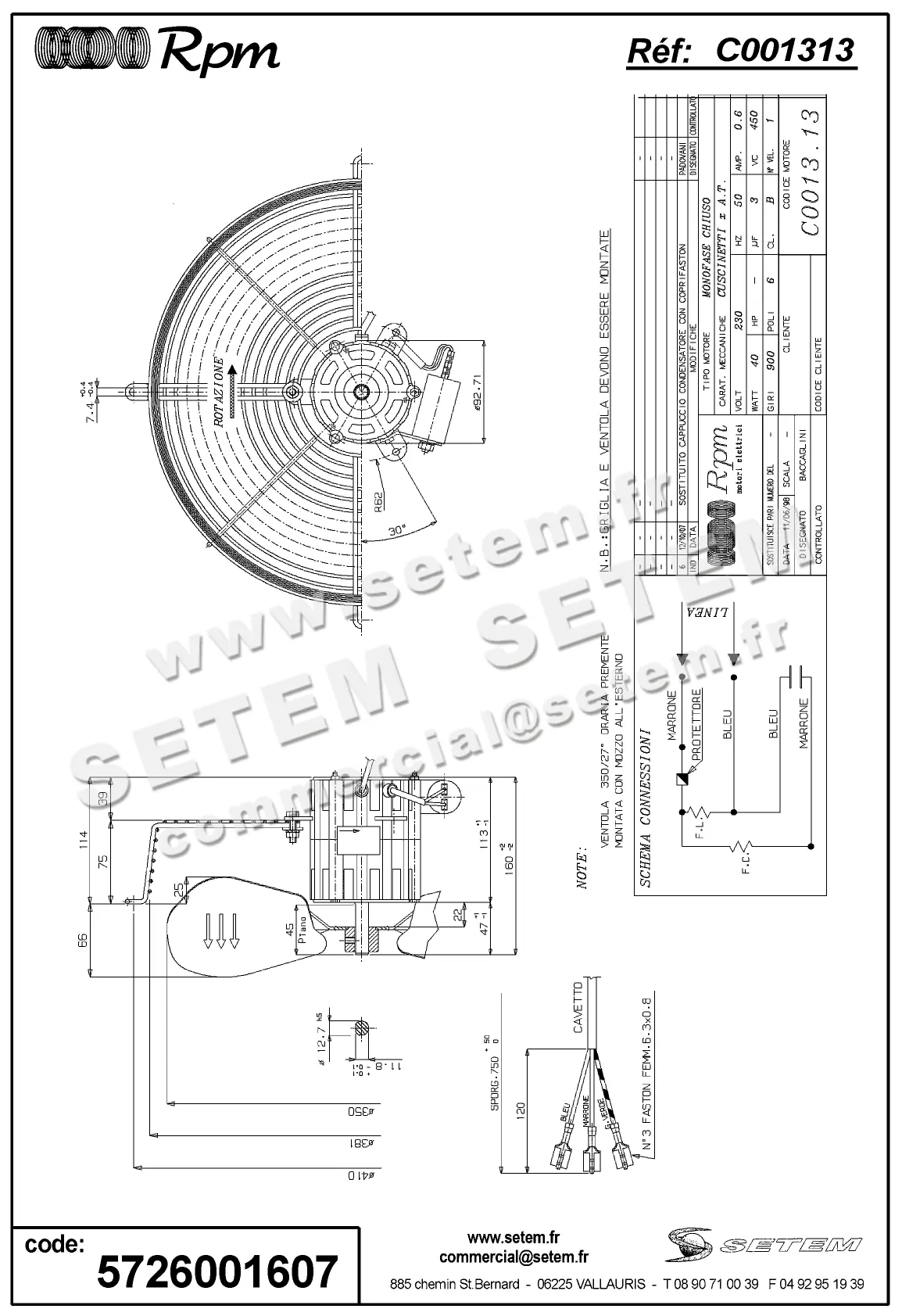 5726001607-MOTEUR RPM C001313