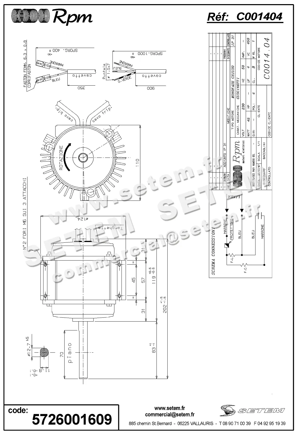 5726001609-MOTEUR RPM C001404