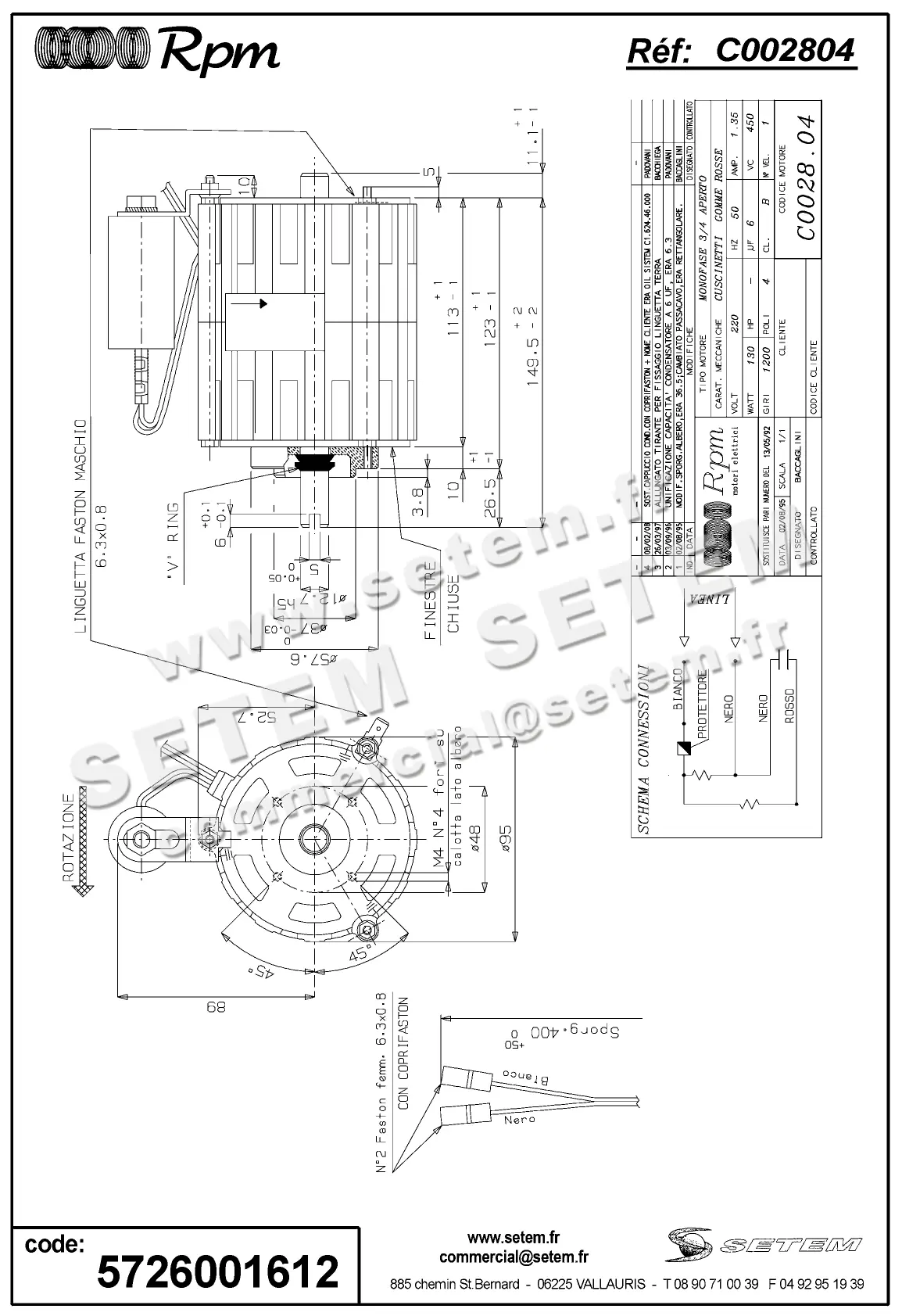 5726001612-MOTEUR RPM C002804