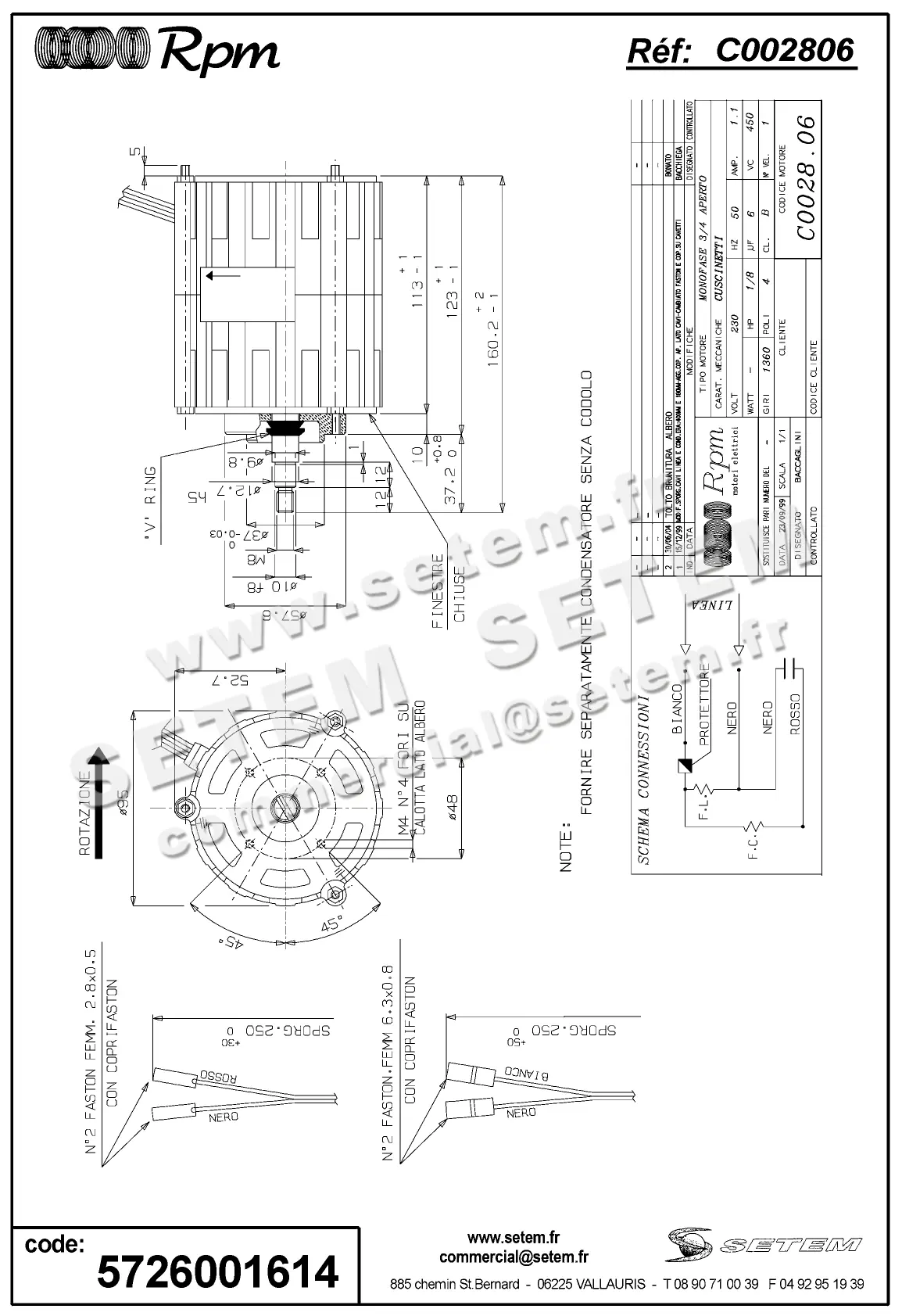 5726001614-MOTEUR RPM C002806