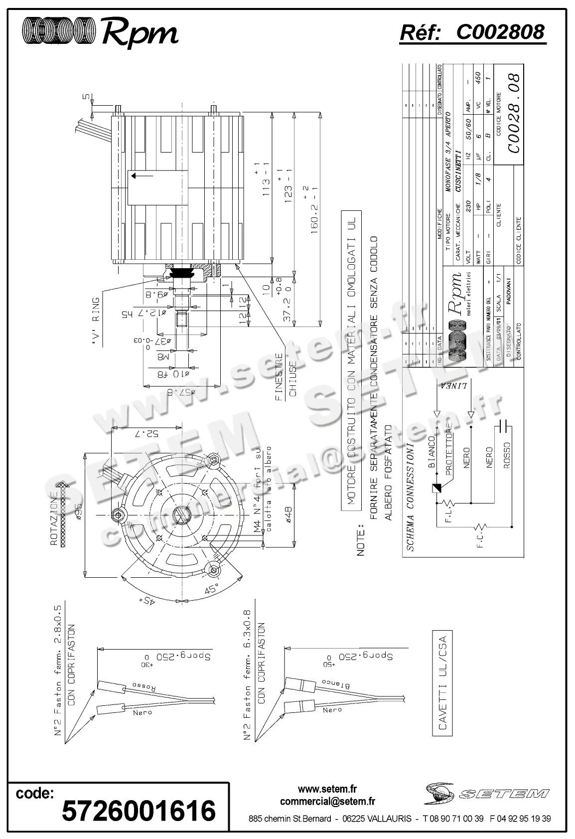 5726001616-MOTEUR RPM C002808