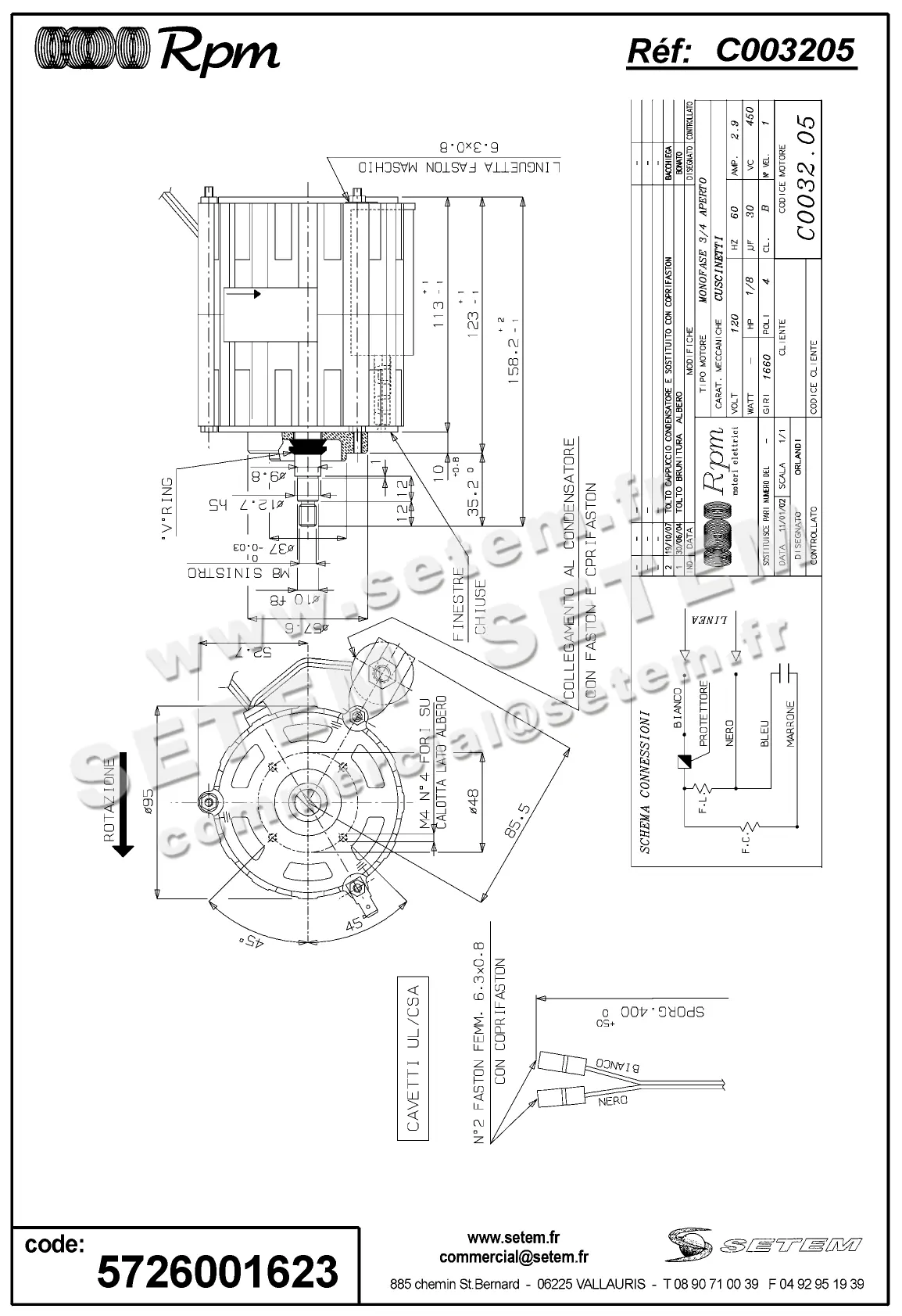 5726001623-MOTEUR RPM C003205