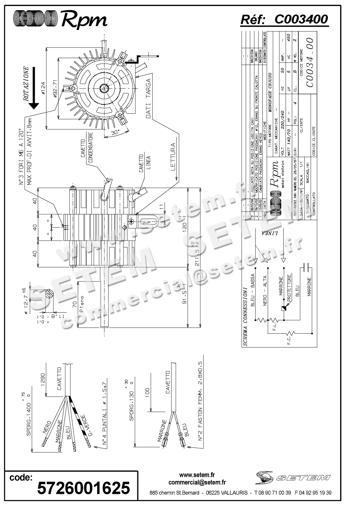 5726001625-MOTEUR RPM C003400