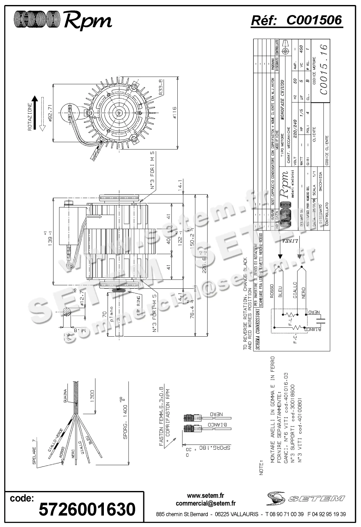 5726001630-MOTEUR RPM C001516