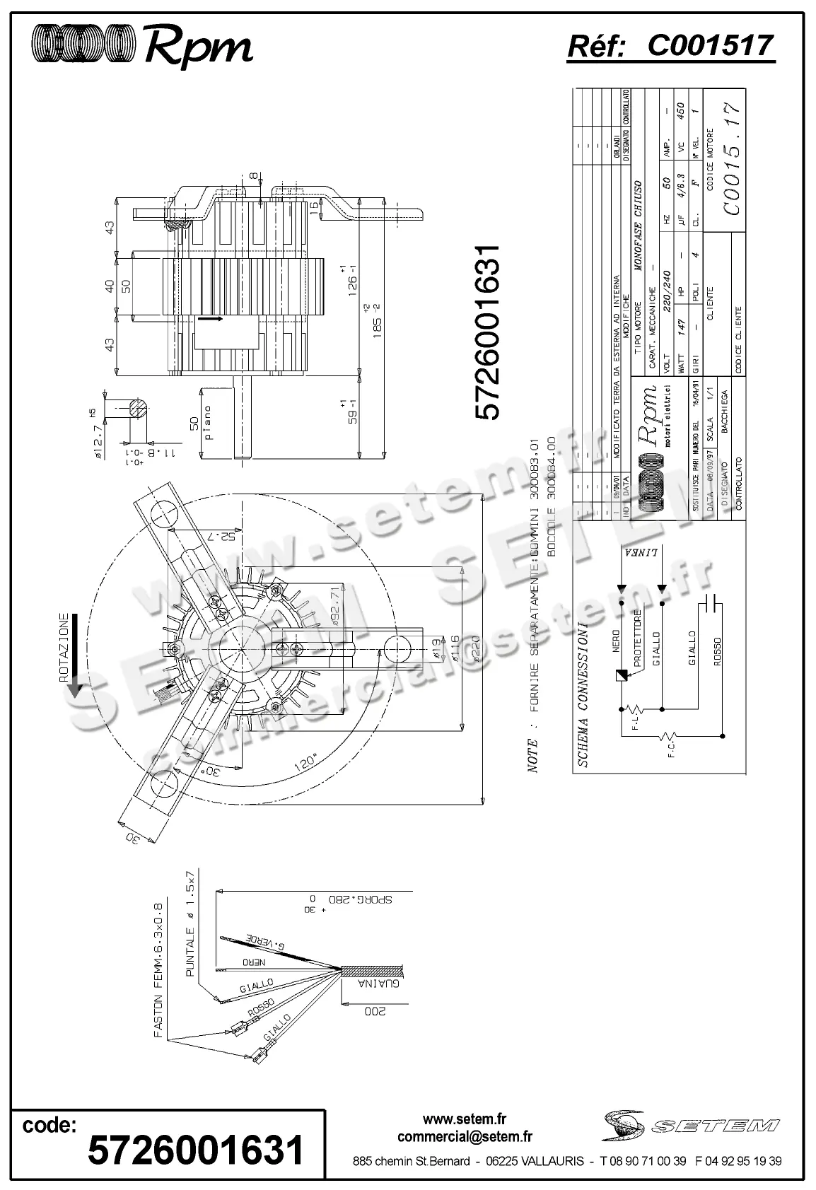 5726001631-MOTEUR RPM C001517