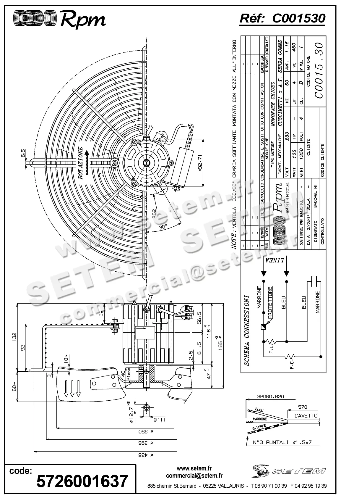 5726001637-VENTILATEUR RPM C001530 2