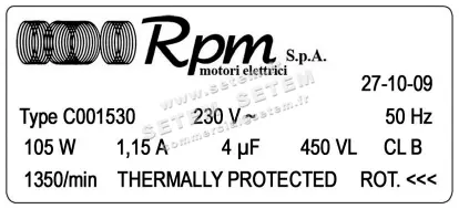 5726001637-VENTILATEUR RPM C001530 3