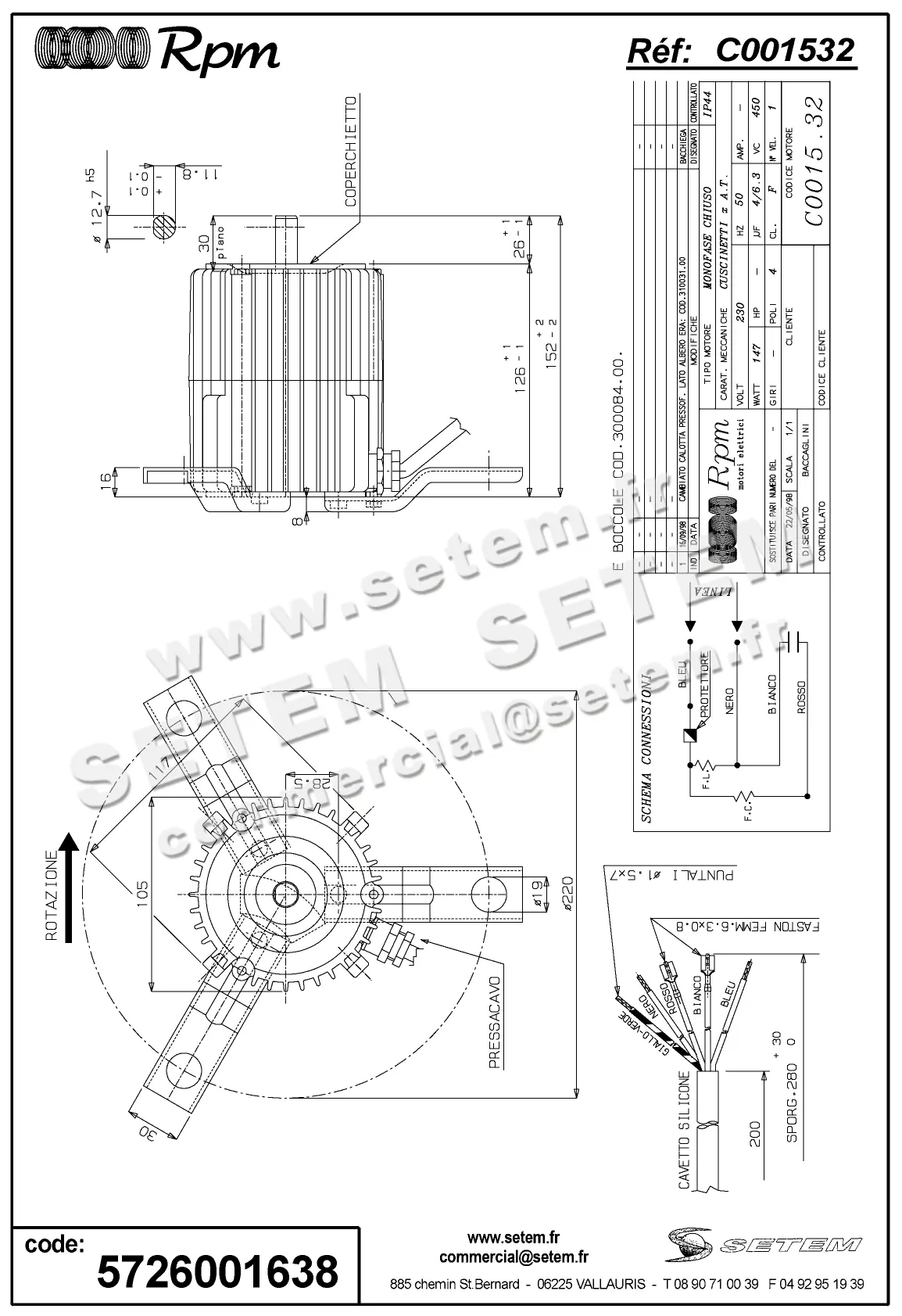 5726001638-MOTEUR RPM C001532