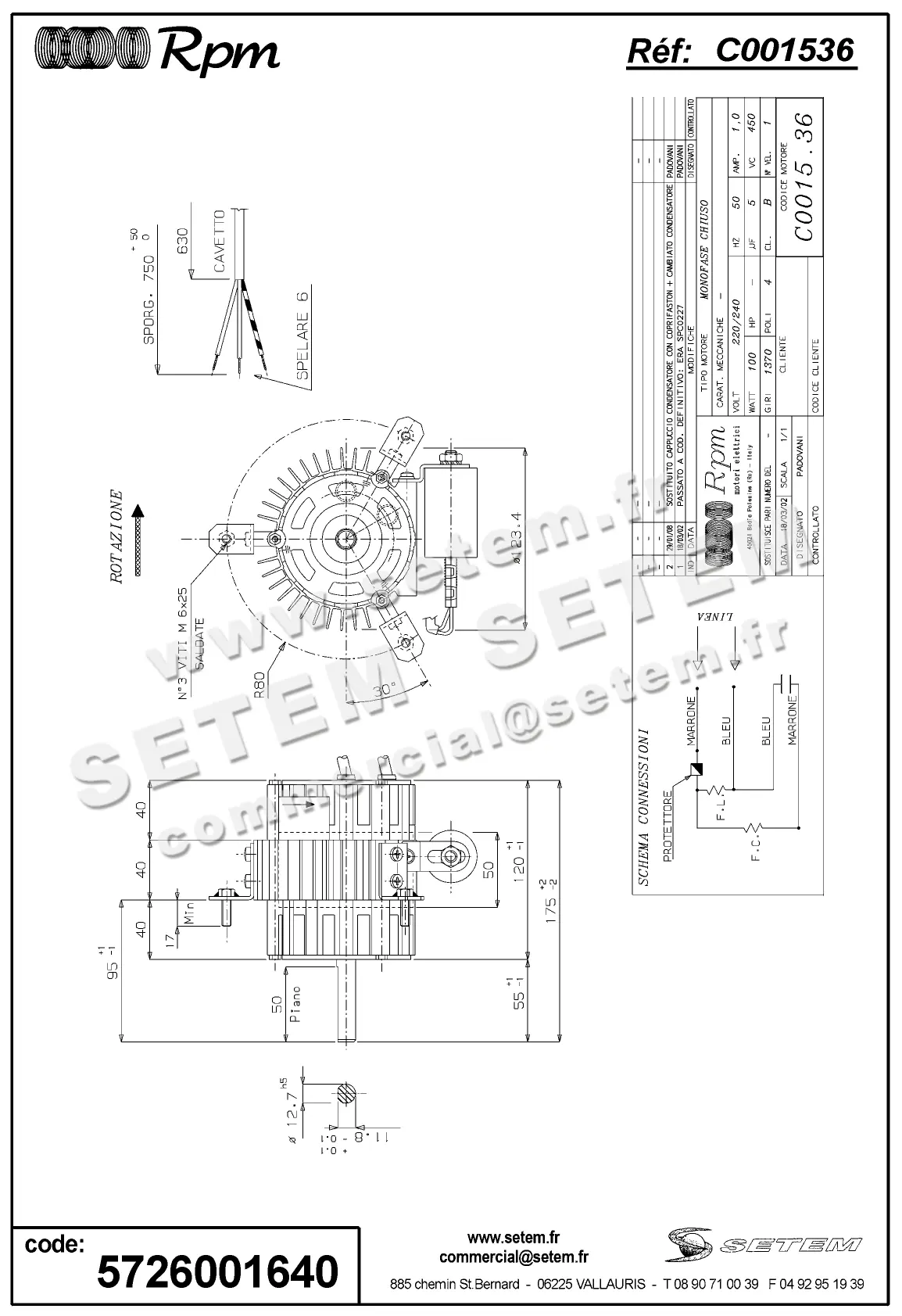 5726001640-MOTEUR RPM C001536
