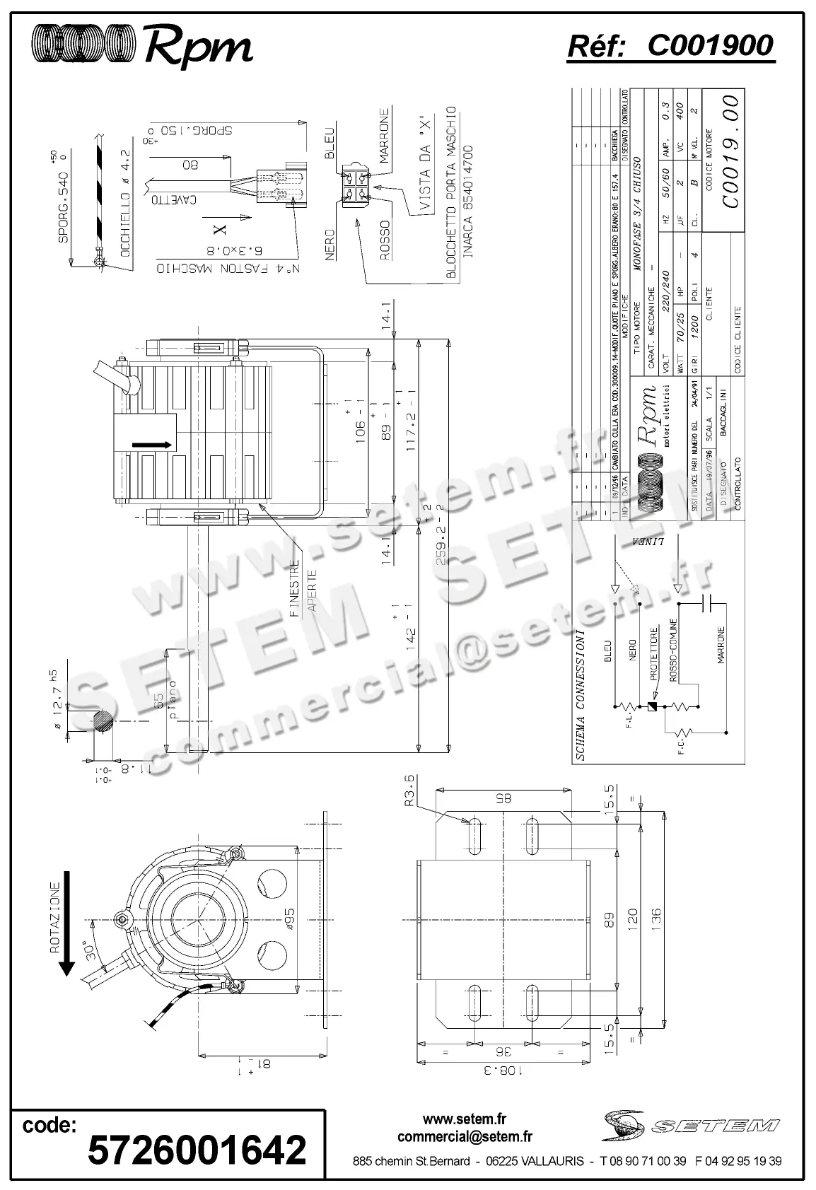 5726001642-MOTEUR RPM C001900
