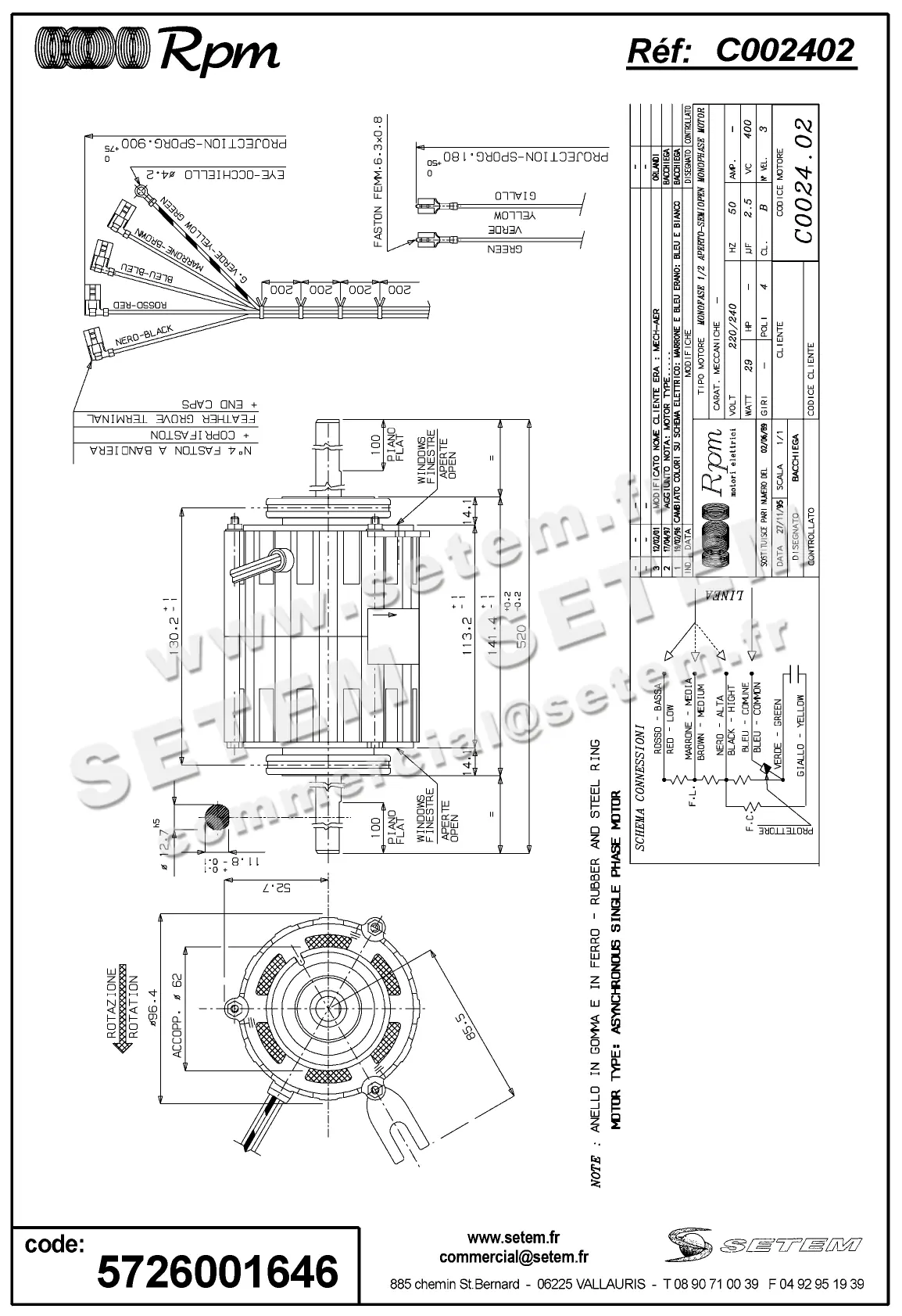 5726001646-MOTEUR RPM C002402