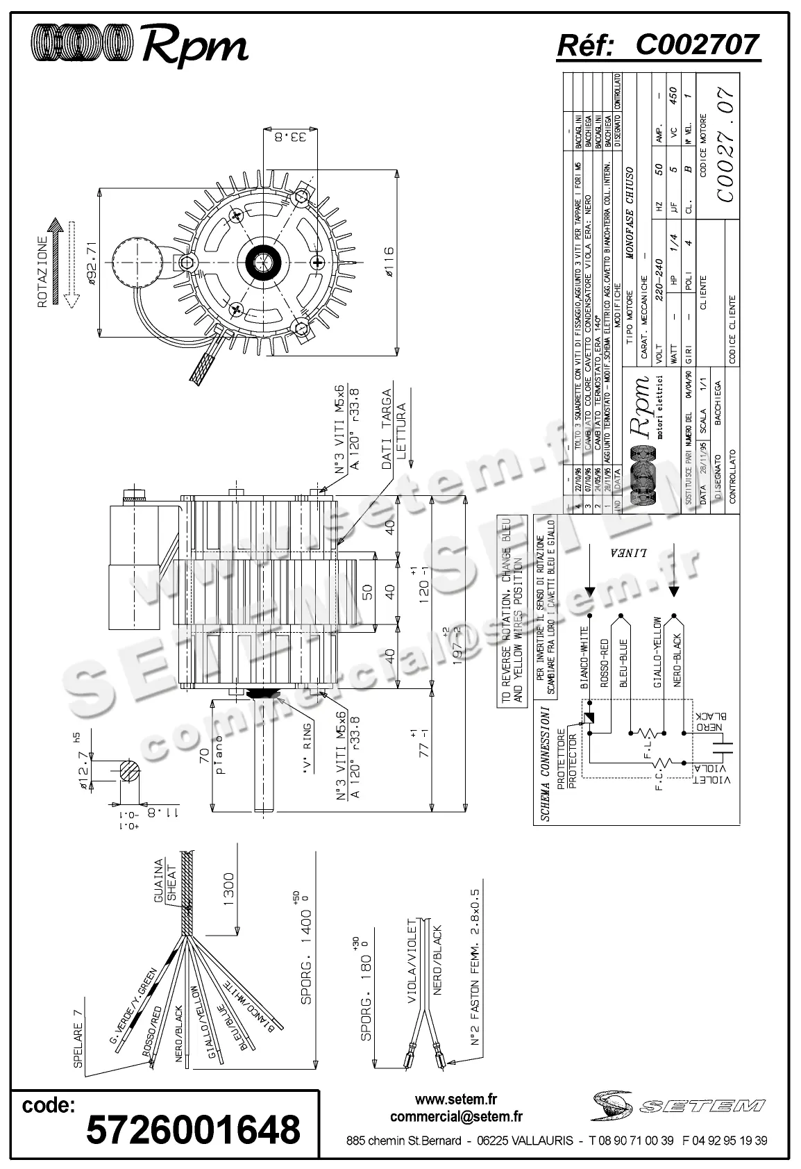 5726001648-MOTEUR RPM C002707