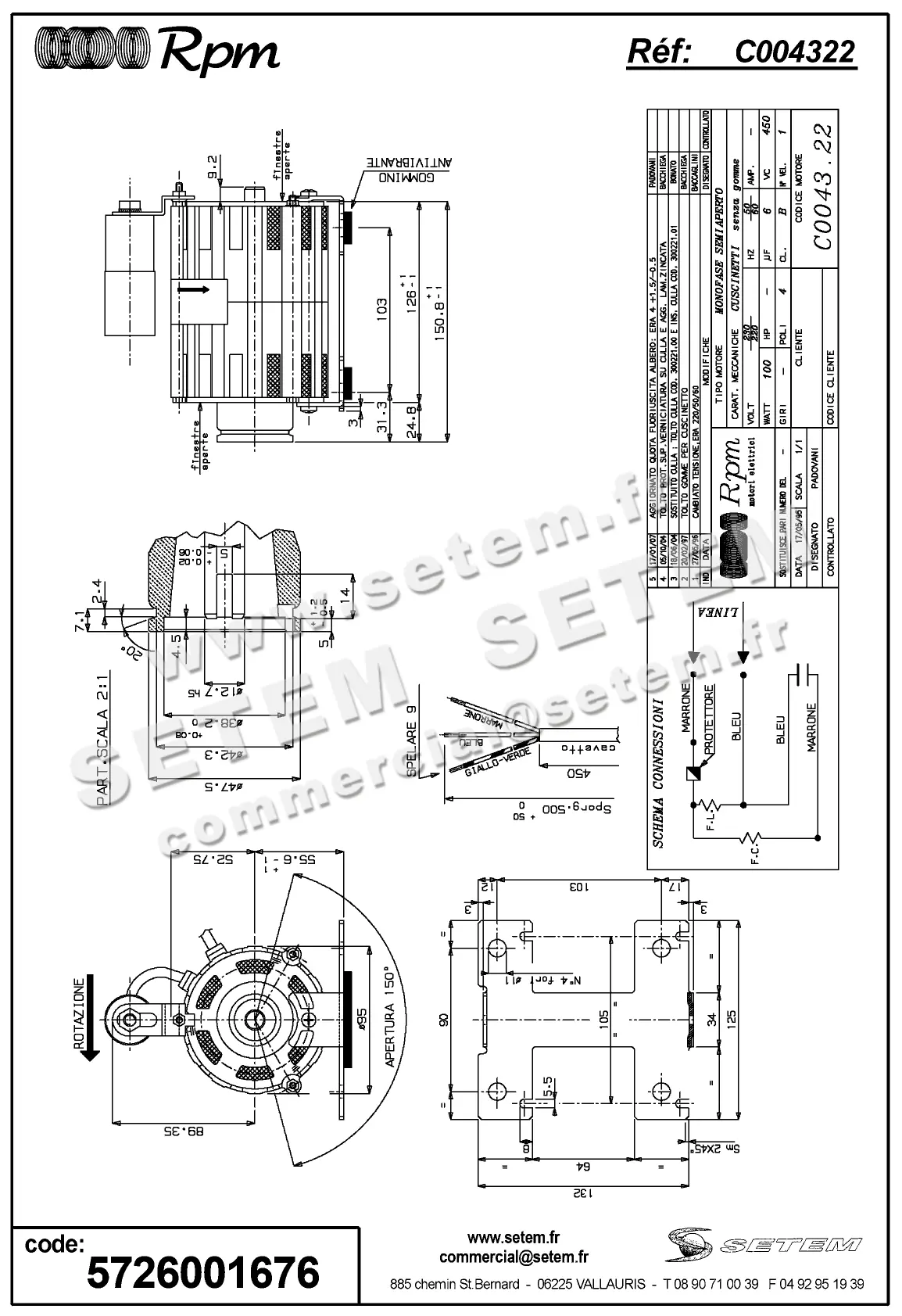 5726001676-MOTEUR RPM C004322