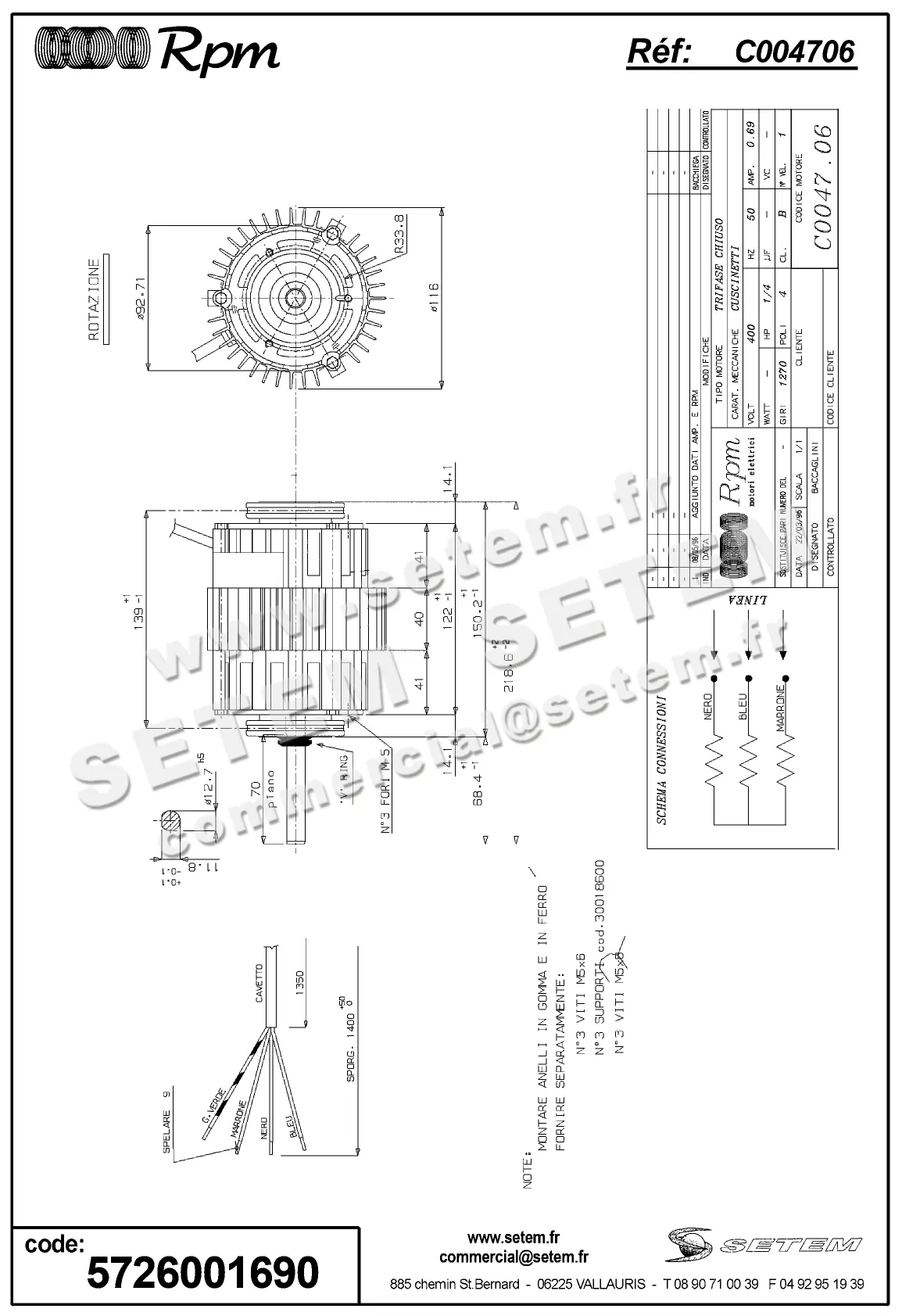 5726001690-MOTEUR RPM C004706