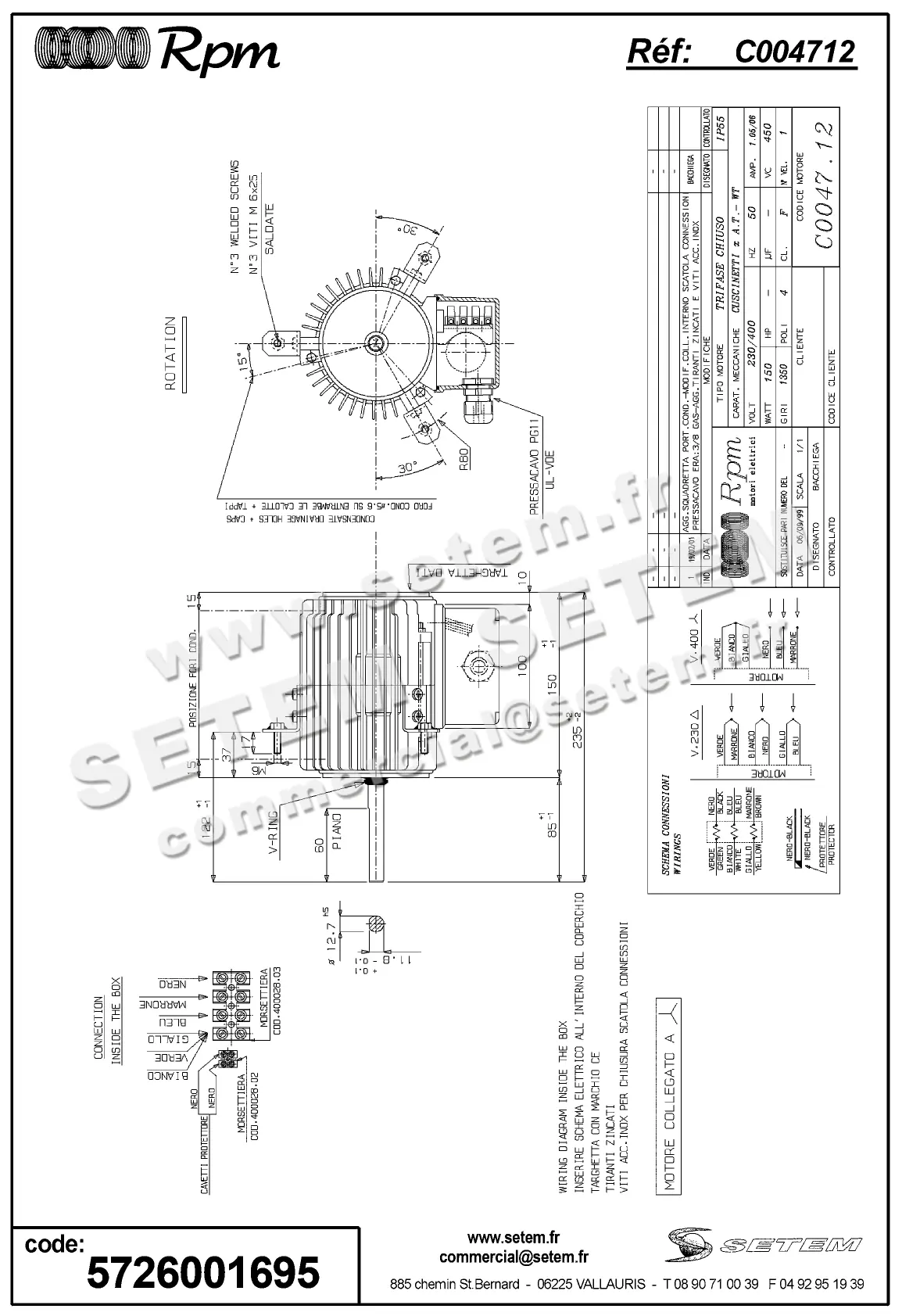 5726001695-MOTEUR RPM C004712