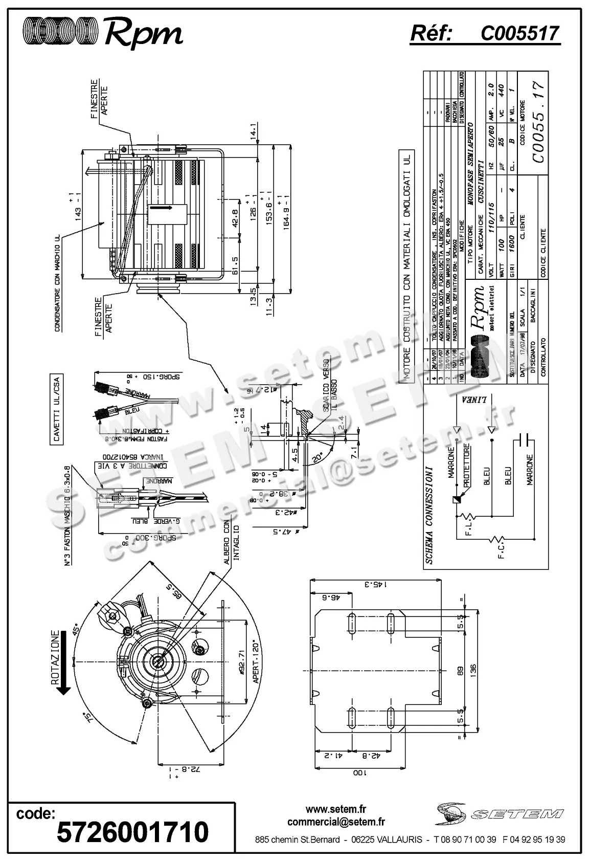 5726001710-MOTEUR RPM C005517