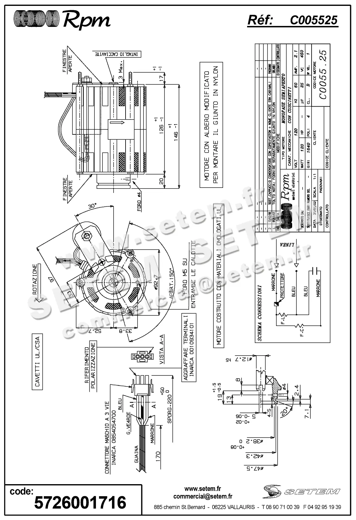 5726001716-MOTEUR RPM C005525