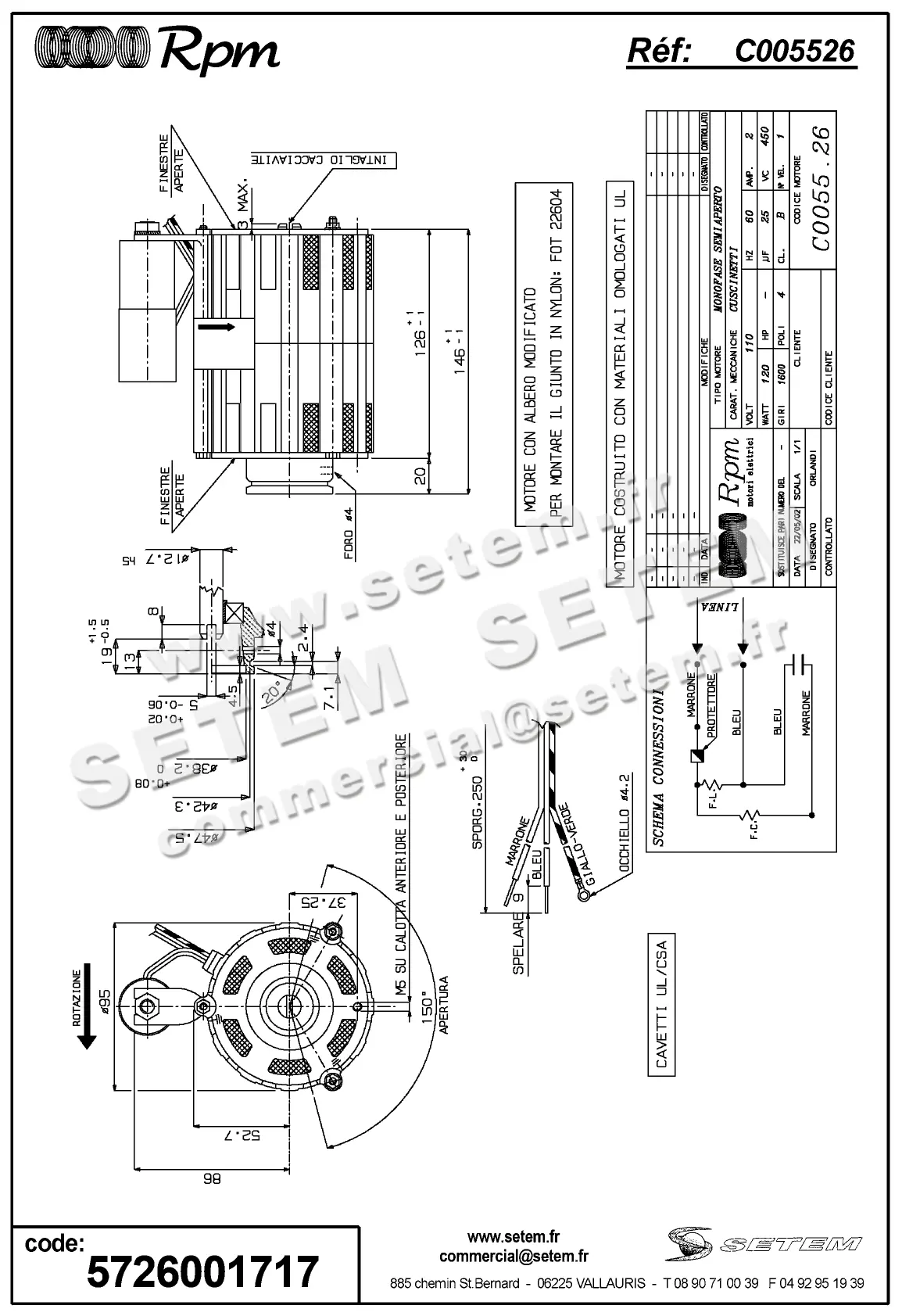 5726001717-MOTEUR RPM C005526
