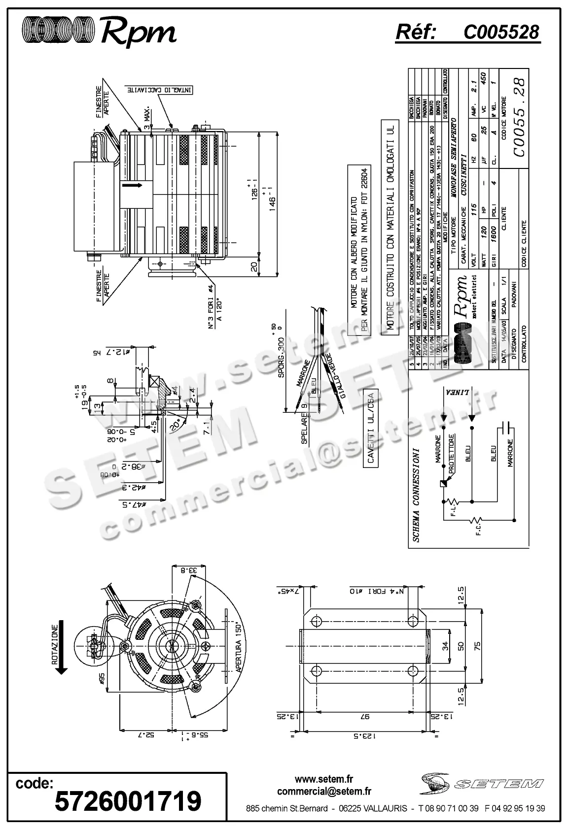5726001719-MOTEUR RPM C005528