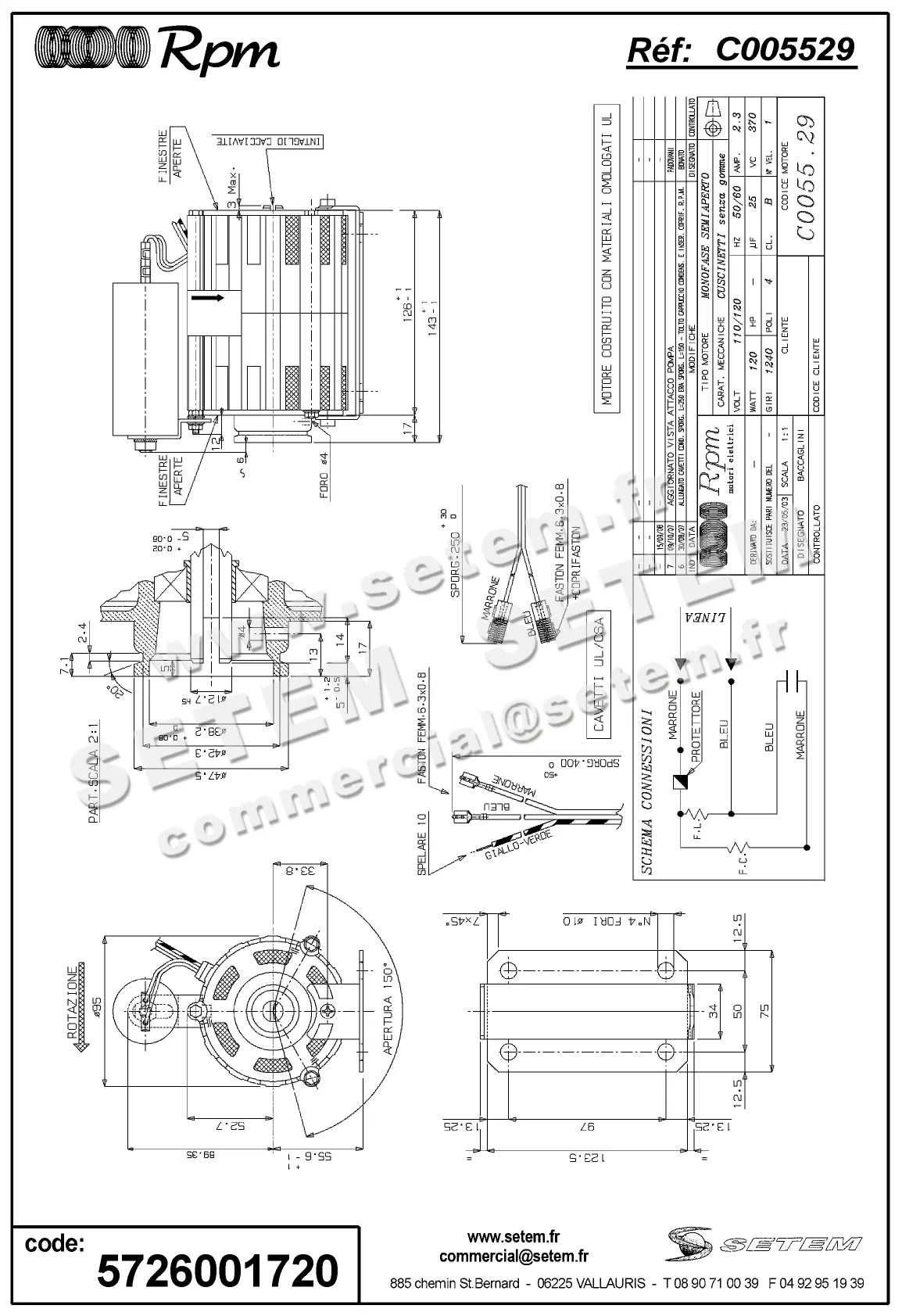 5726001720-MOTEUR RPM C005529
