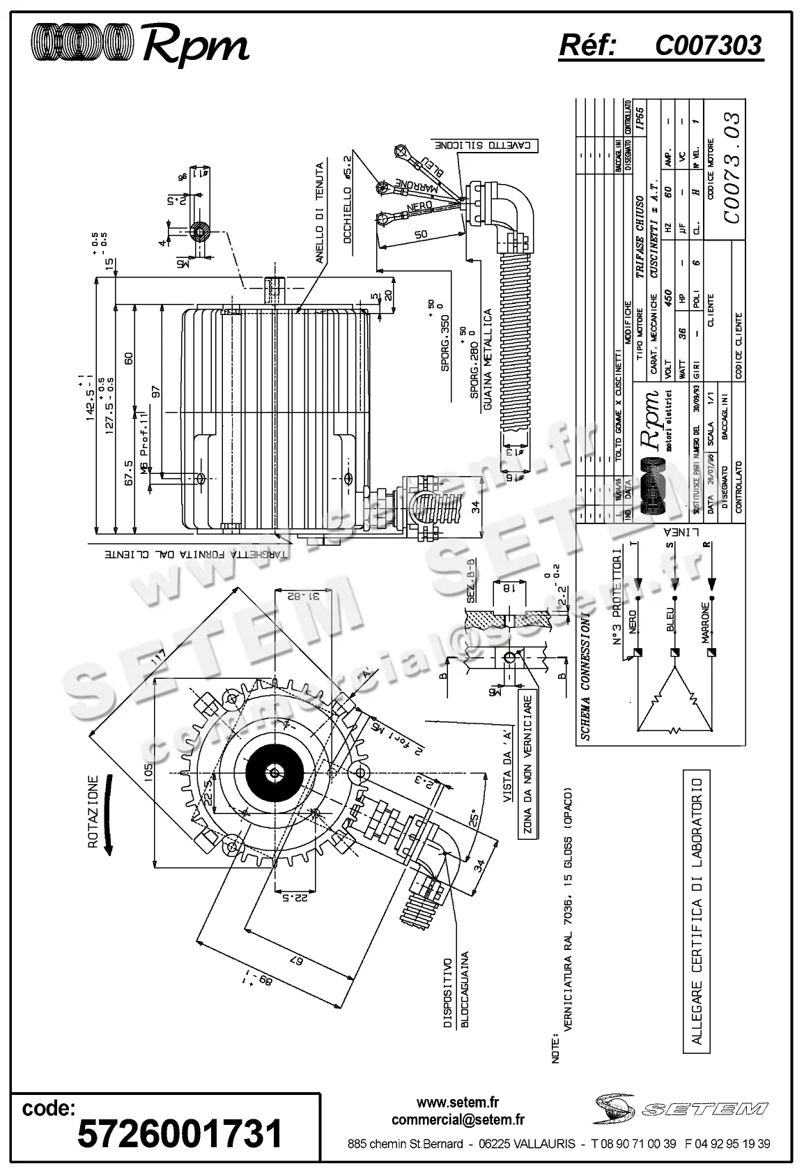5726001731-MOTEUR RPM C007303