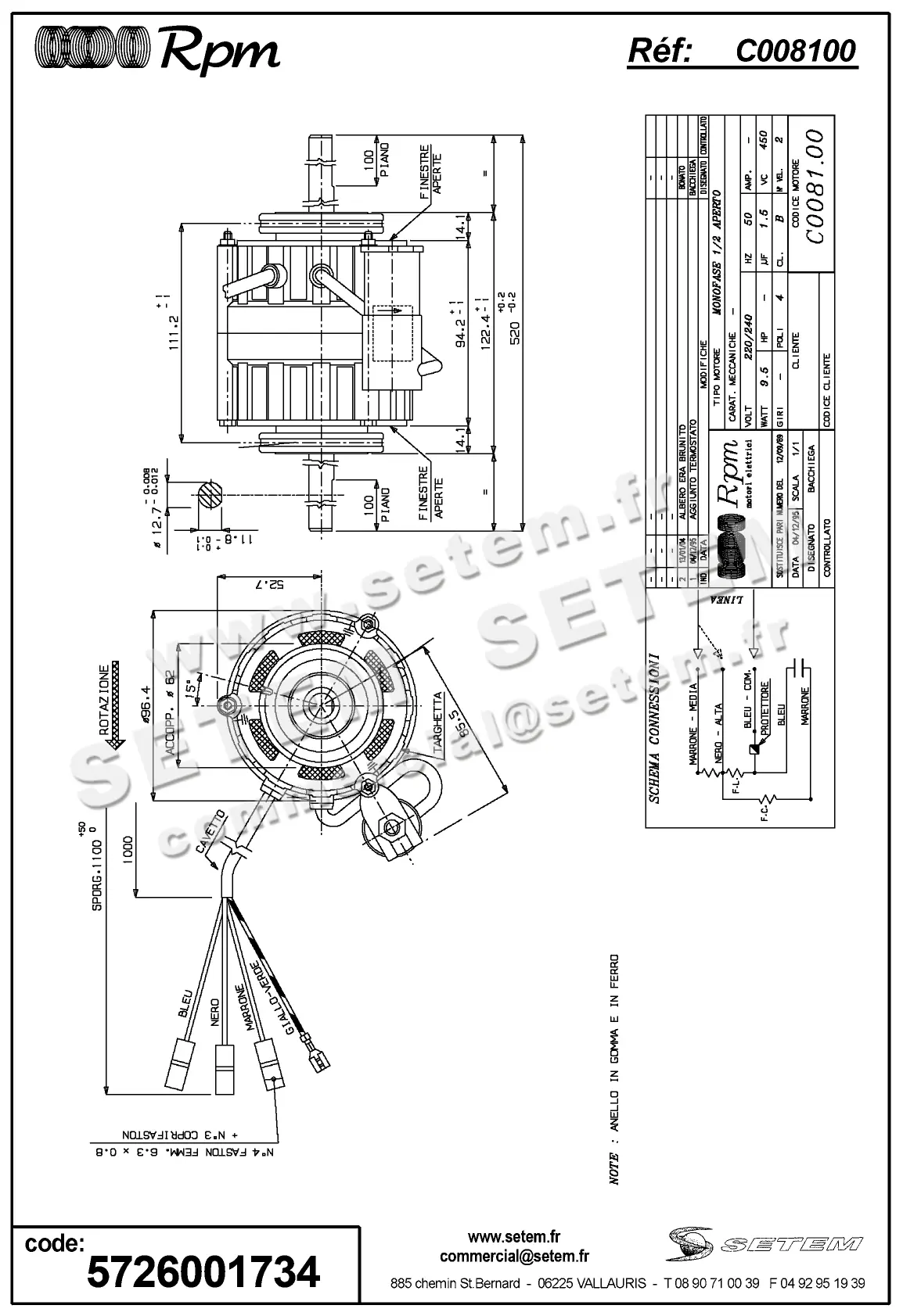 5726001734-MOTEUR RPM C008100
