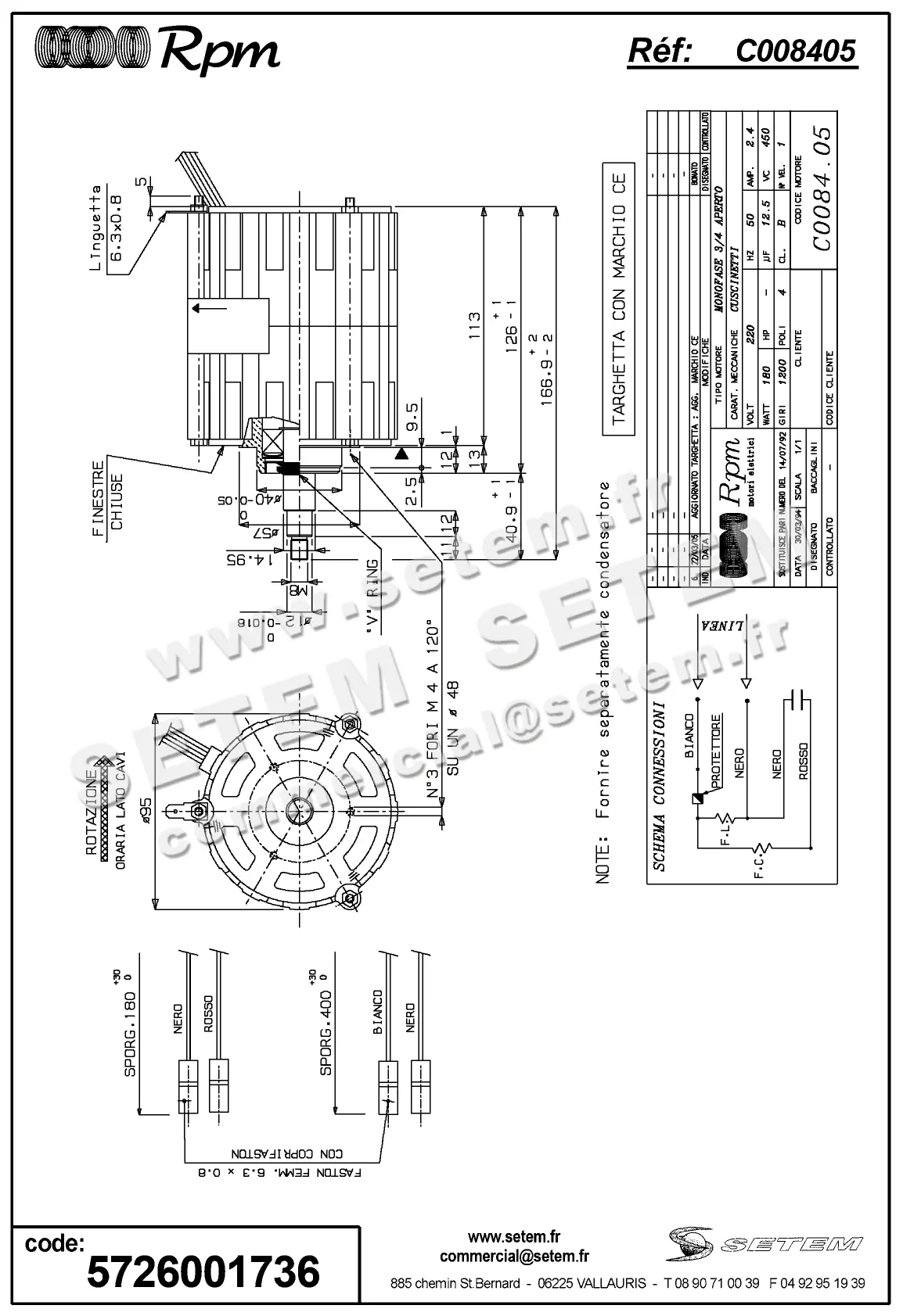 5726001736-MOTEUR RPM C008405