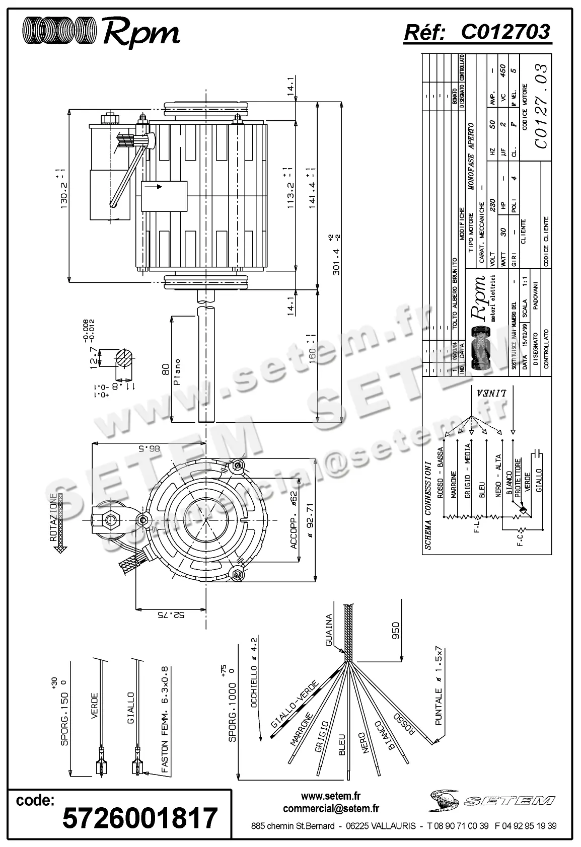 5726001817-MOTEUR RPM C012703