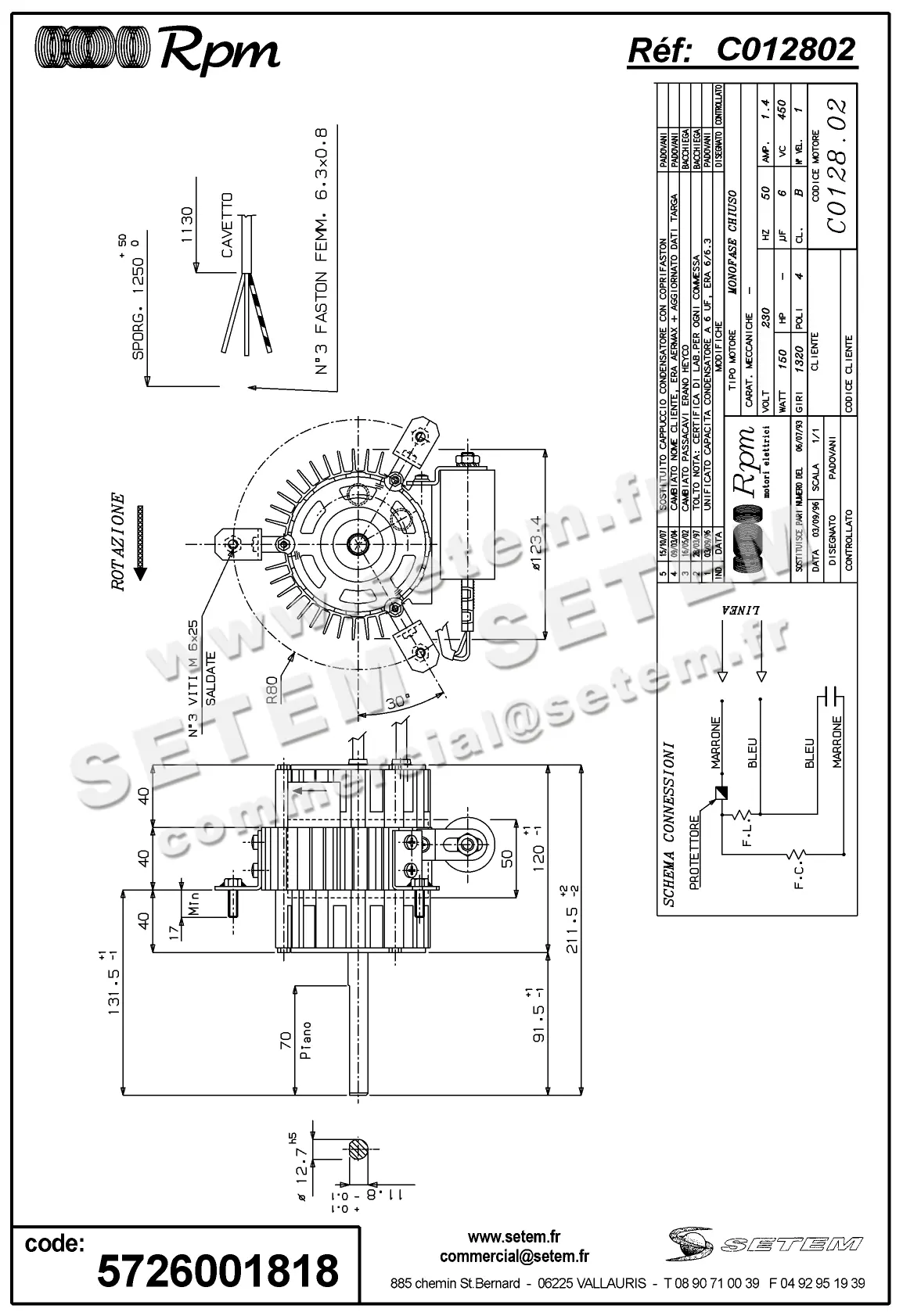 5726001818-MOTEUR RPM C012802