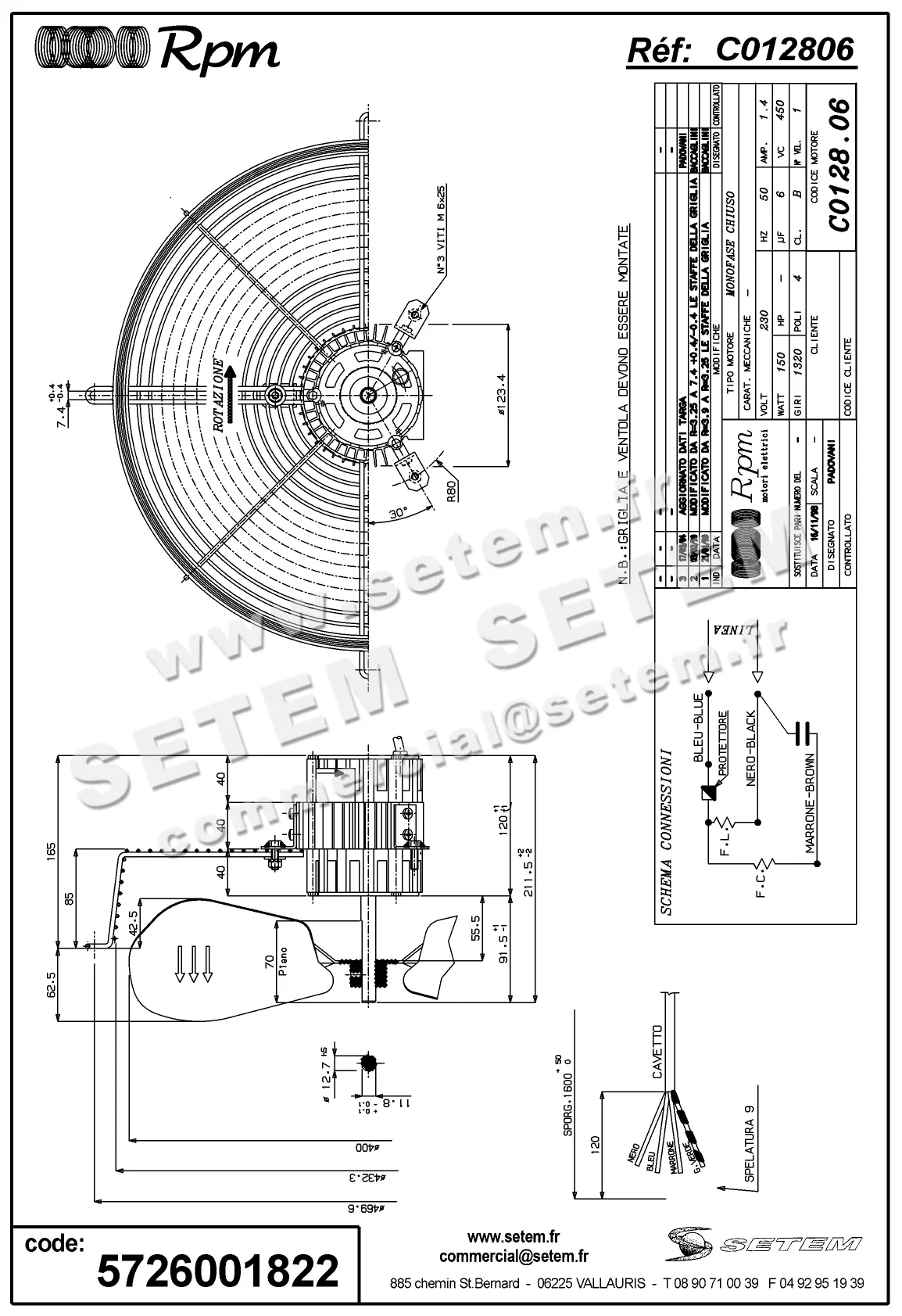 5726001822-MOTEUR RPM C012806