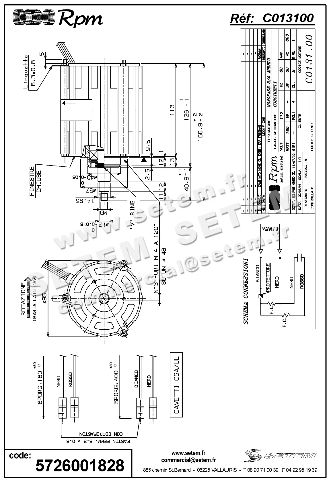 5726001828-MOTEUR RPM C013100