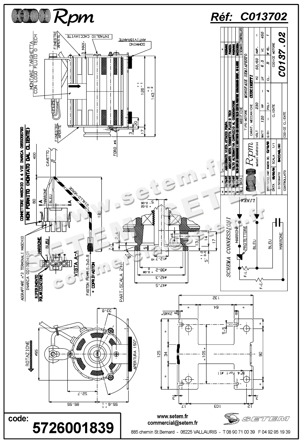 5726001839-MOTEUR RPM C013702